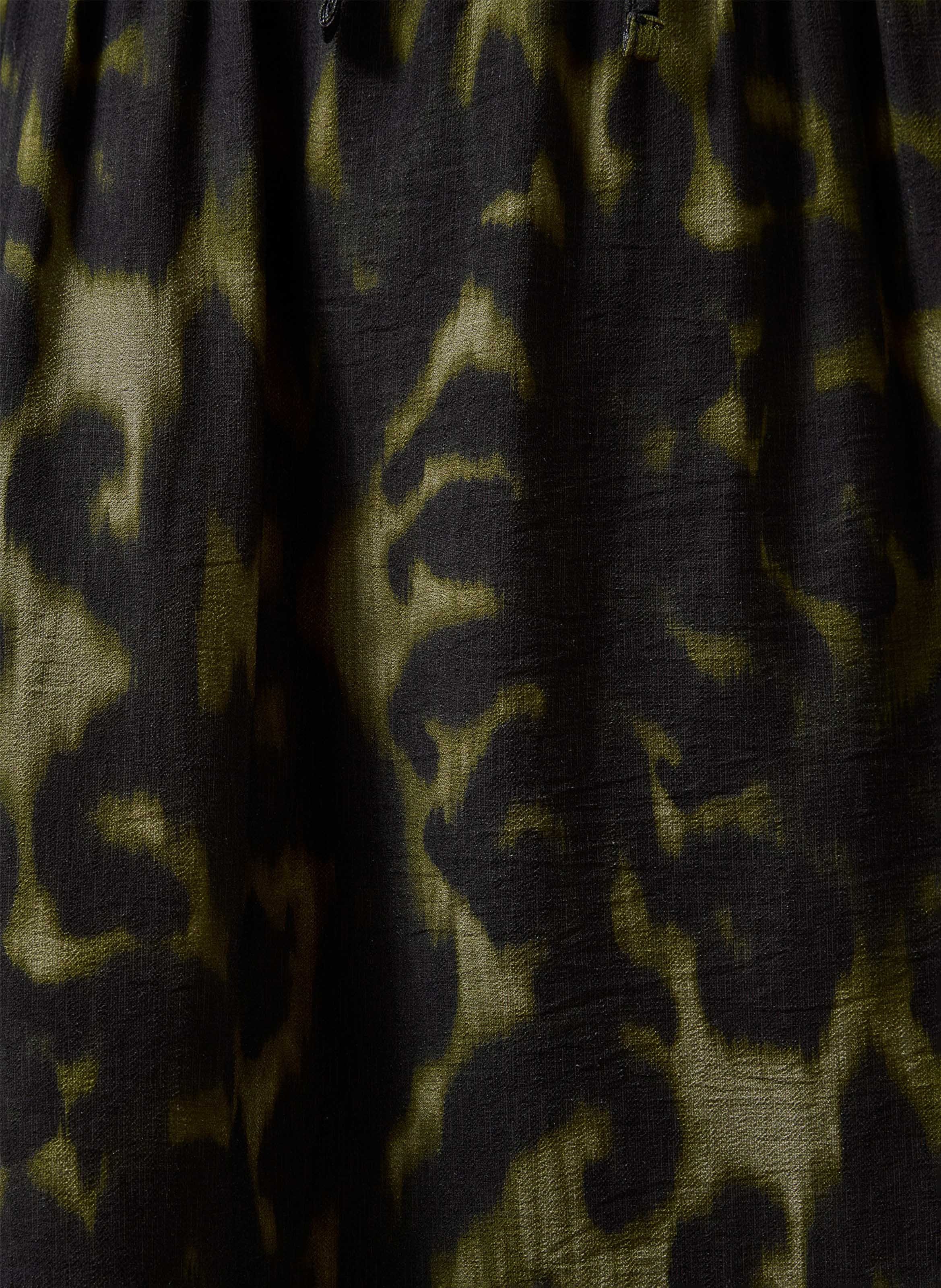 Lange jurk met losse pasvorm en print LA FEE MARABOUTEE Groen