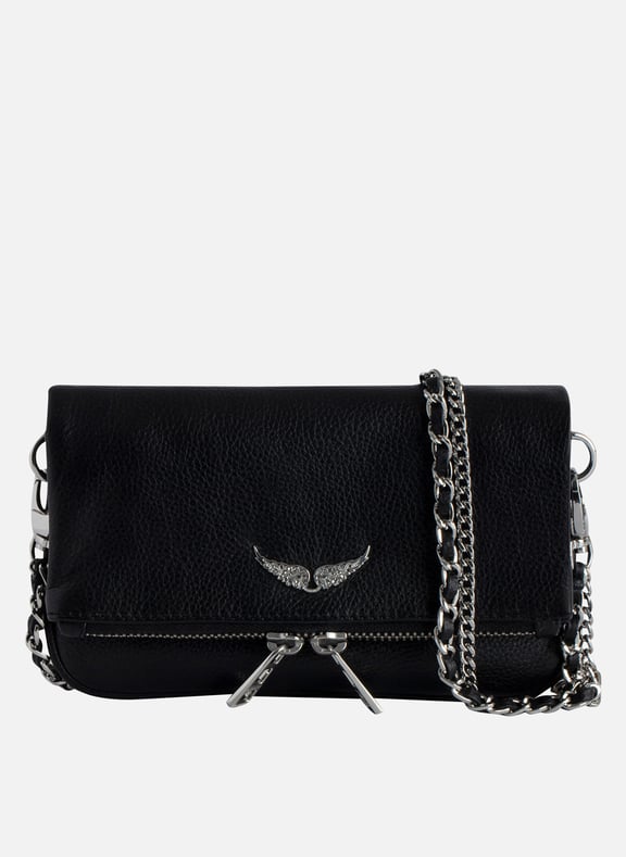 Pochette zippée en cuir rock nano Noir by ZADIG&VOLTAIRE ZADIG&VOLTAIRE Pochette zippée en cuir rock nano Noir