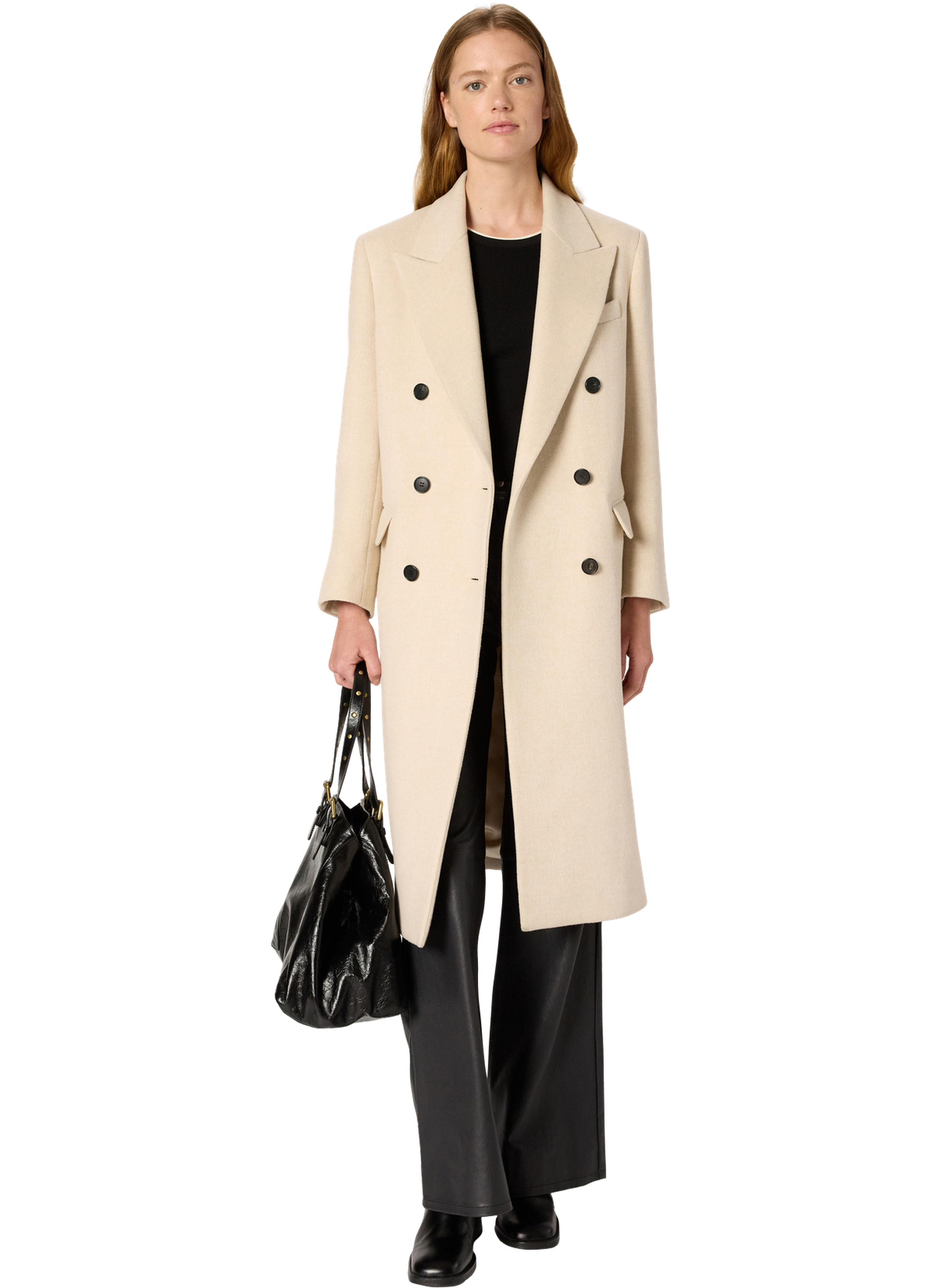 Manteau mi-long croisé - moira GERARD DAREL Beige