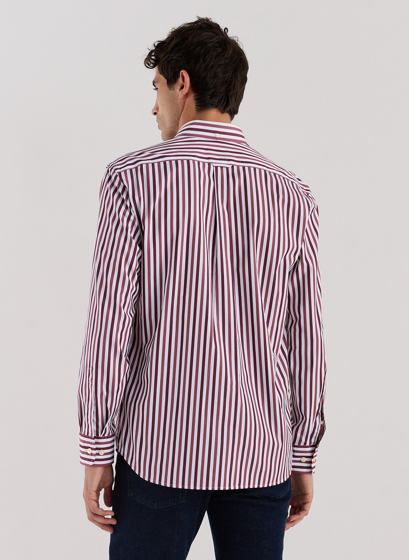 Chemise à rayures en coton FACONNABLE Rouge