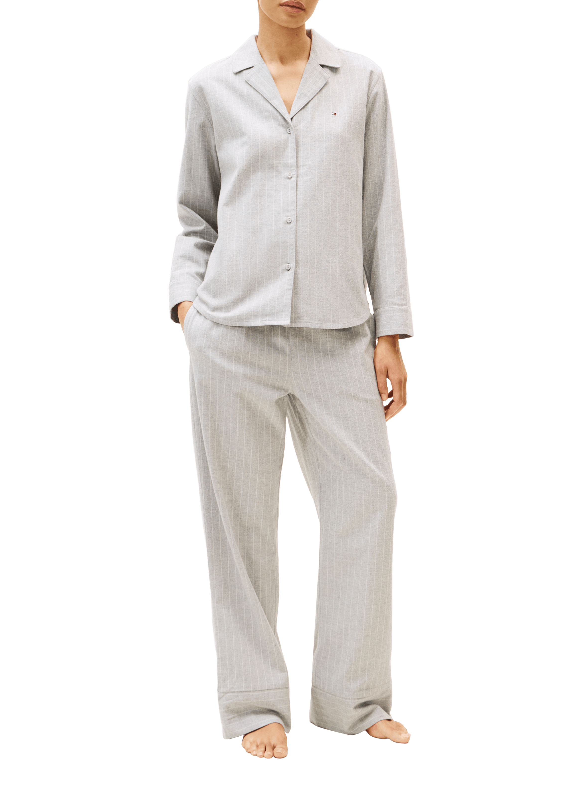 TOMMY HILFIGER Pyjama en flanelle Gris