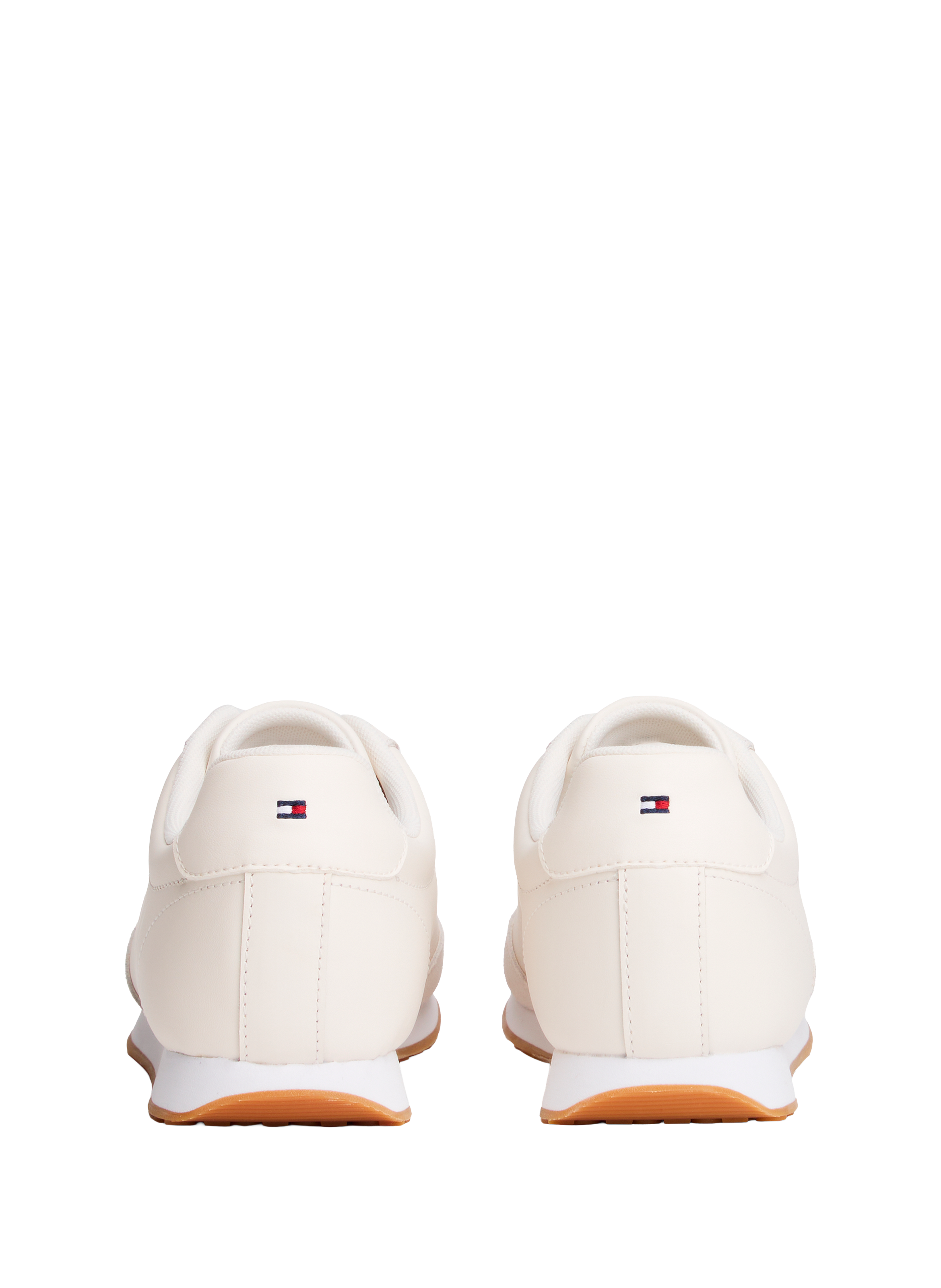 Baskets en cuir à logo TOMMY HILFIGER Beige