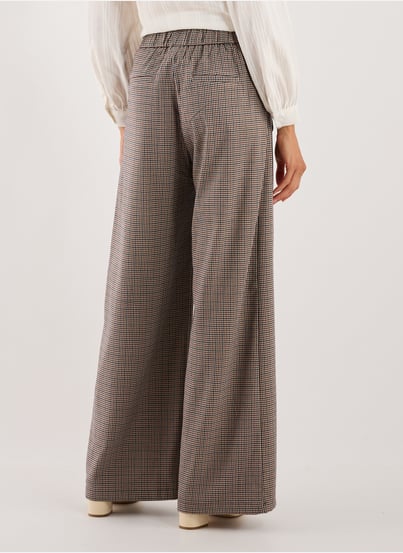 Pantalon large à imprimé pied-de-poule SUNCOO Pantalon large à imprimé pied-de-poule SUNCOO
