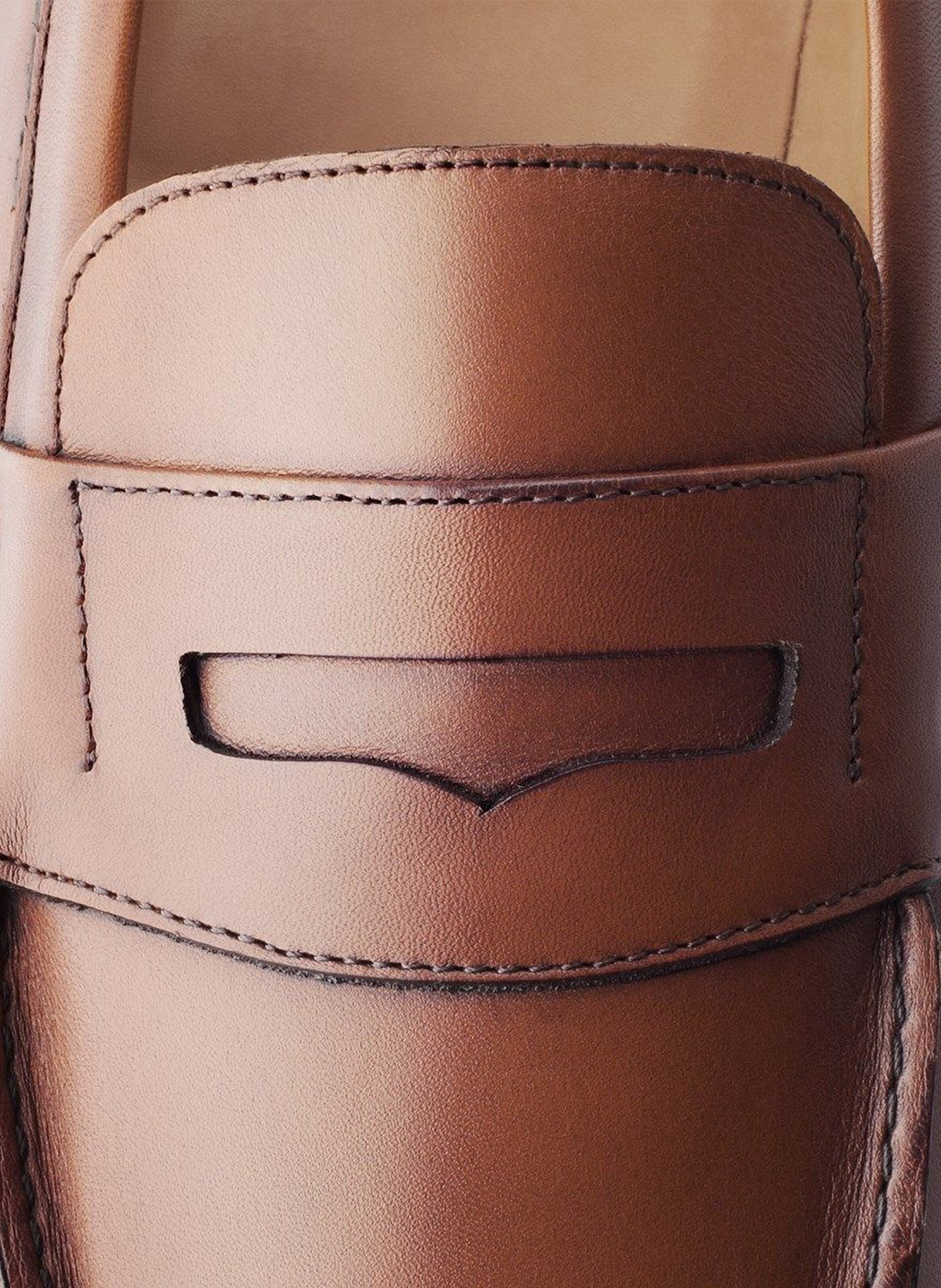 Mocassins cuir college 1986 FINSBURY Marron