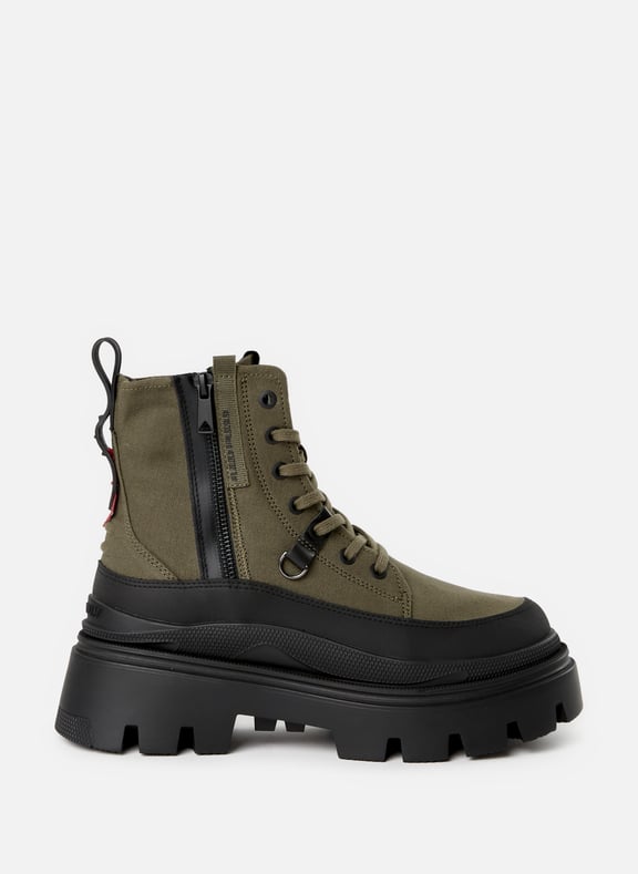 Bottines compensées en coton PALLADIUM Bottines compensées en coton PALLADIUM