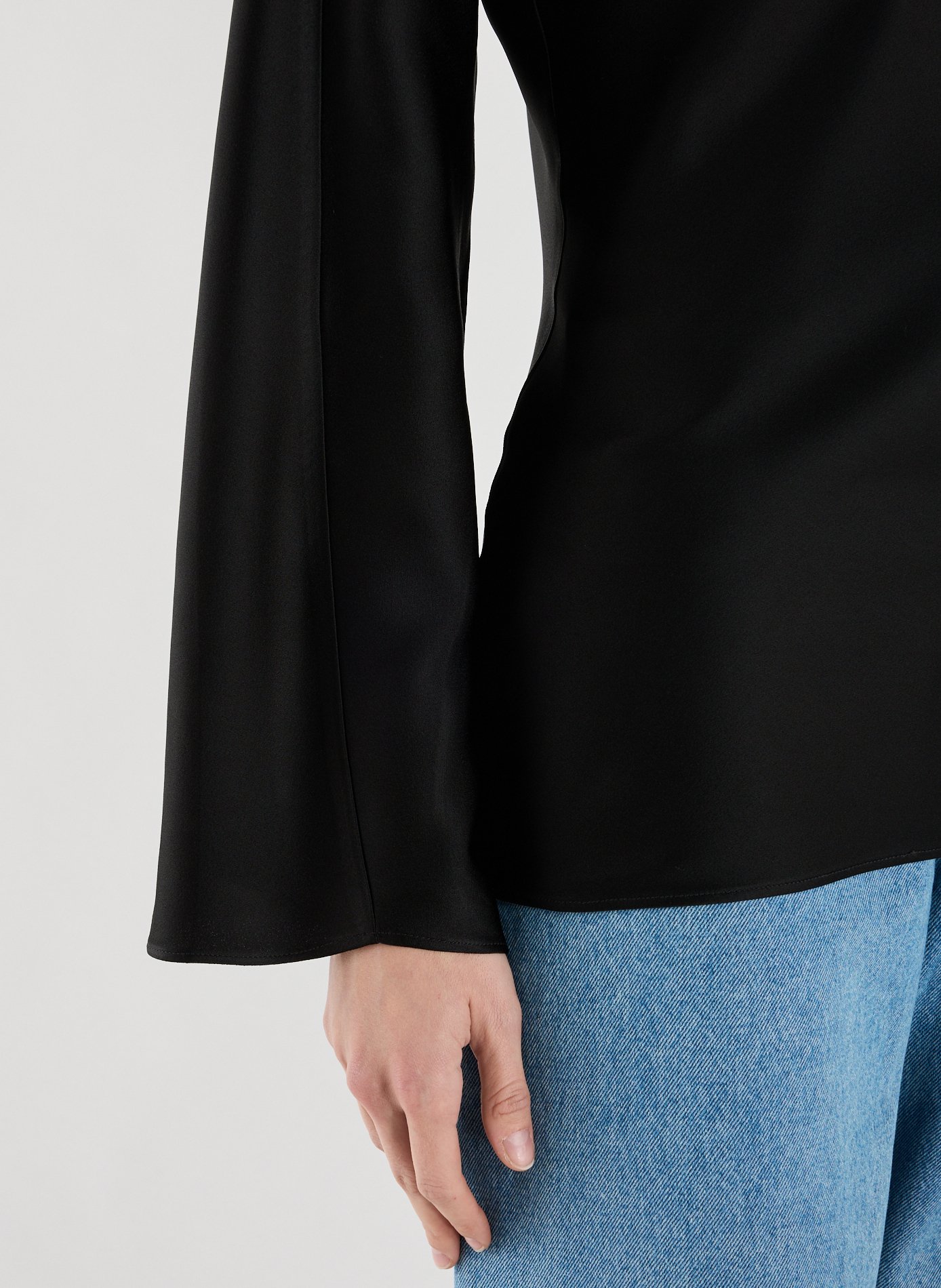 Satin shirt ROHE FRAMES Black