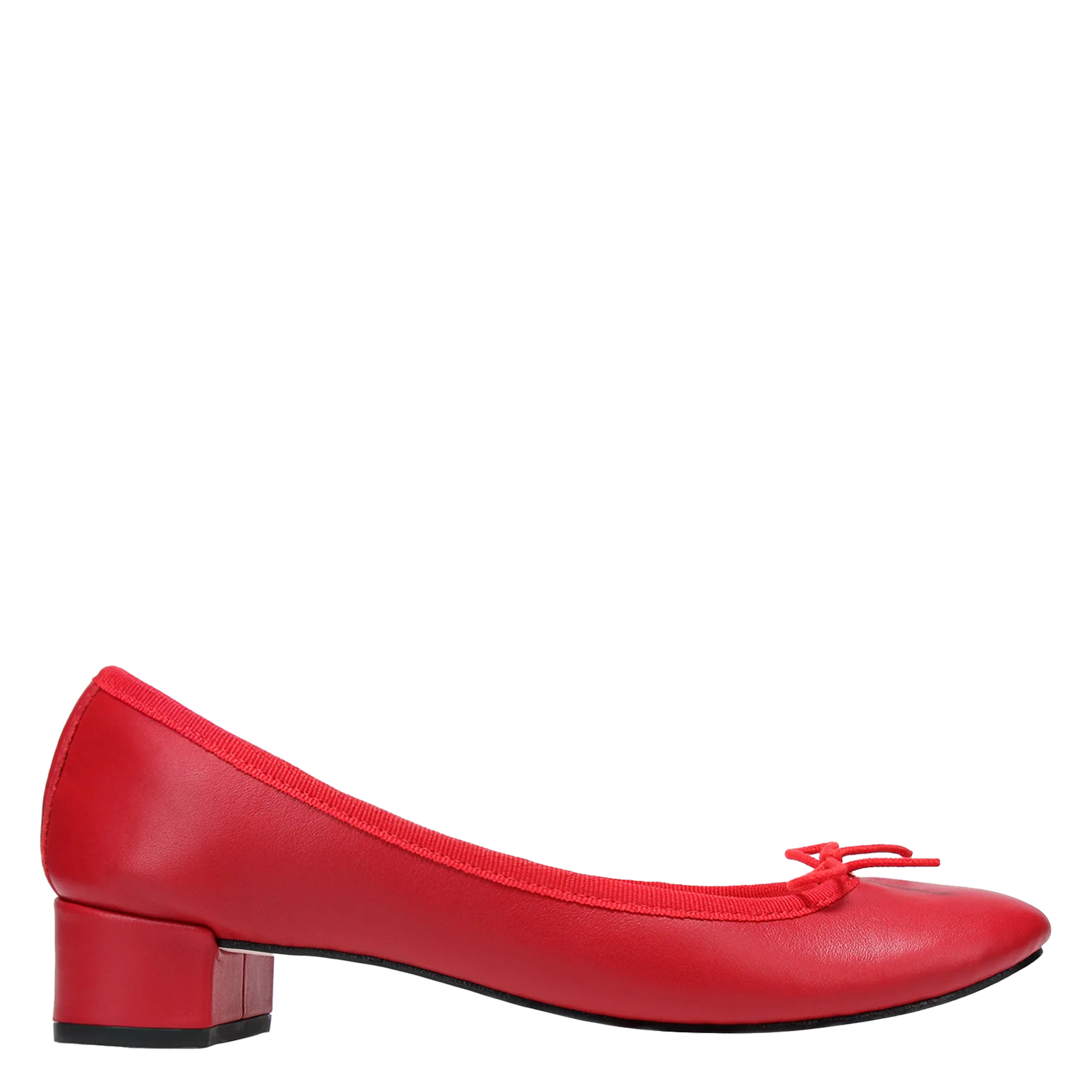 Ballerines à petits talons en cuir camille REPETTO Rouge