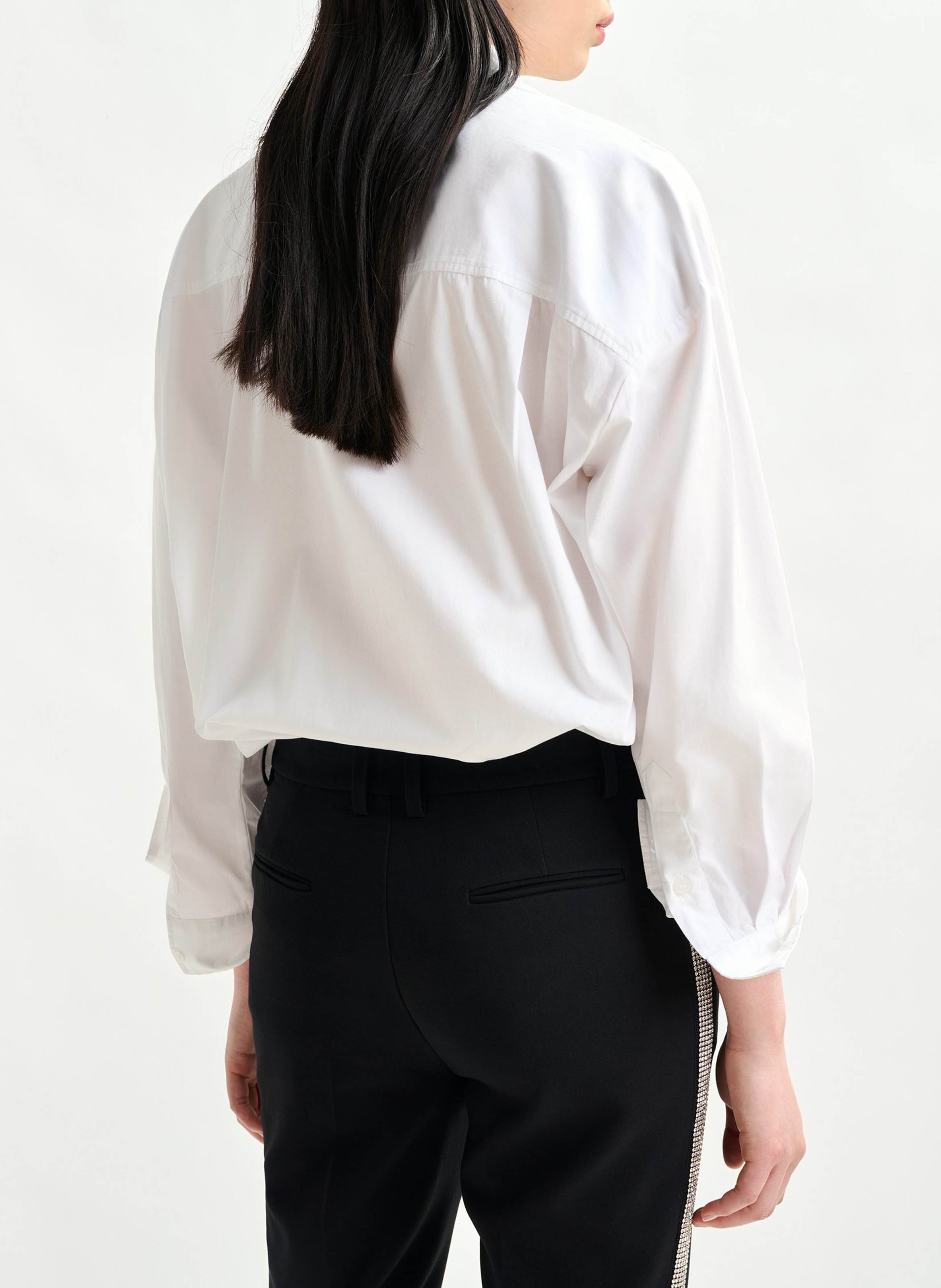 Chemise oversize brodée iliza ESSENTIEL ANTWERP Blanc