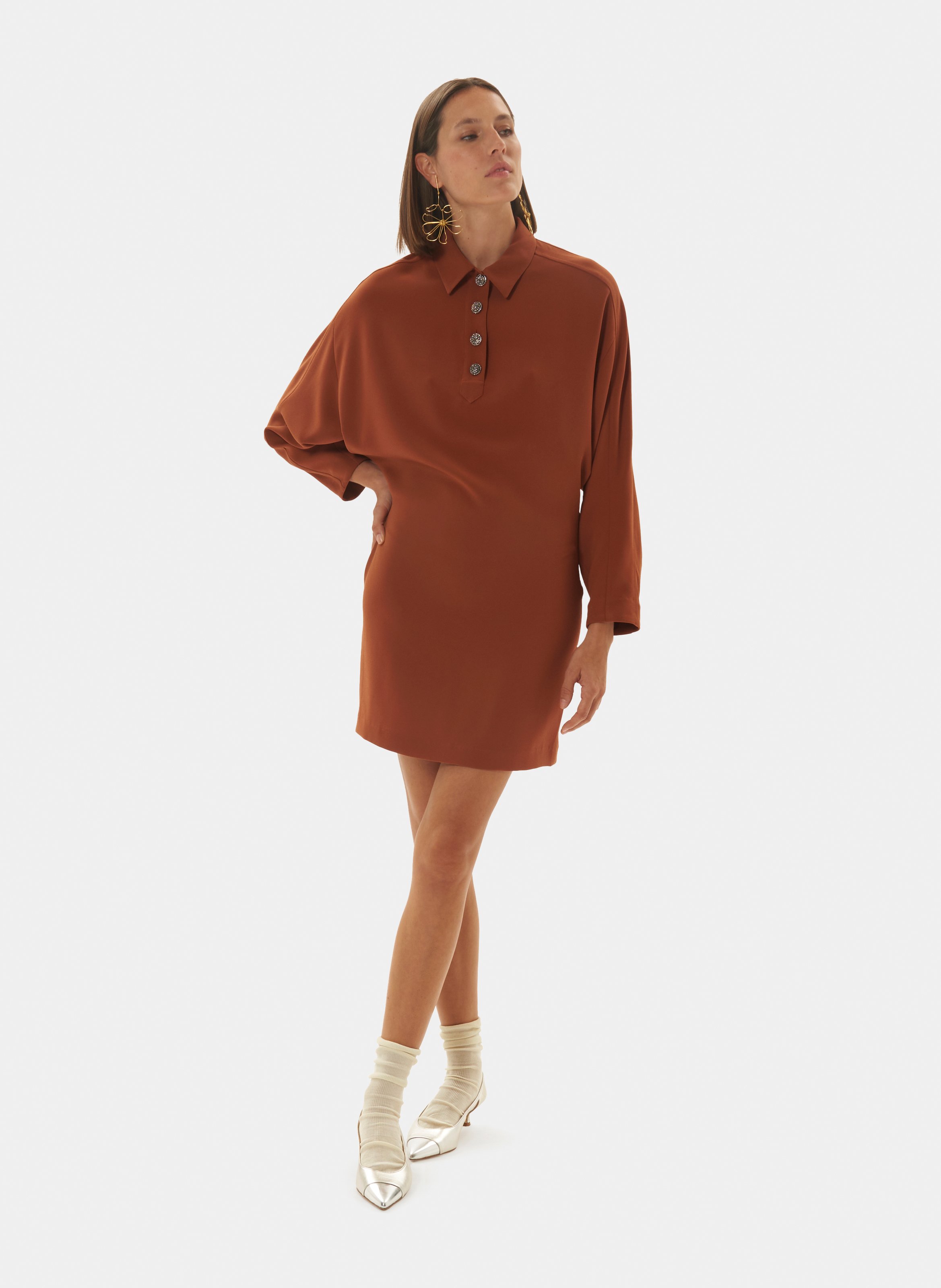 Robe reva TARA JARMON Marron
