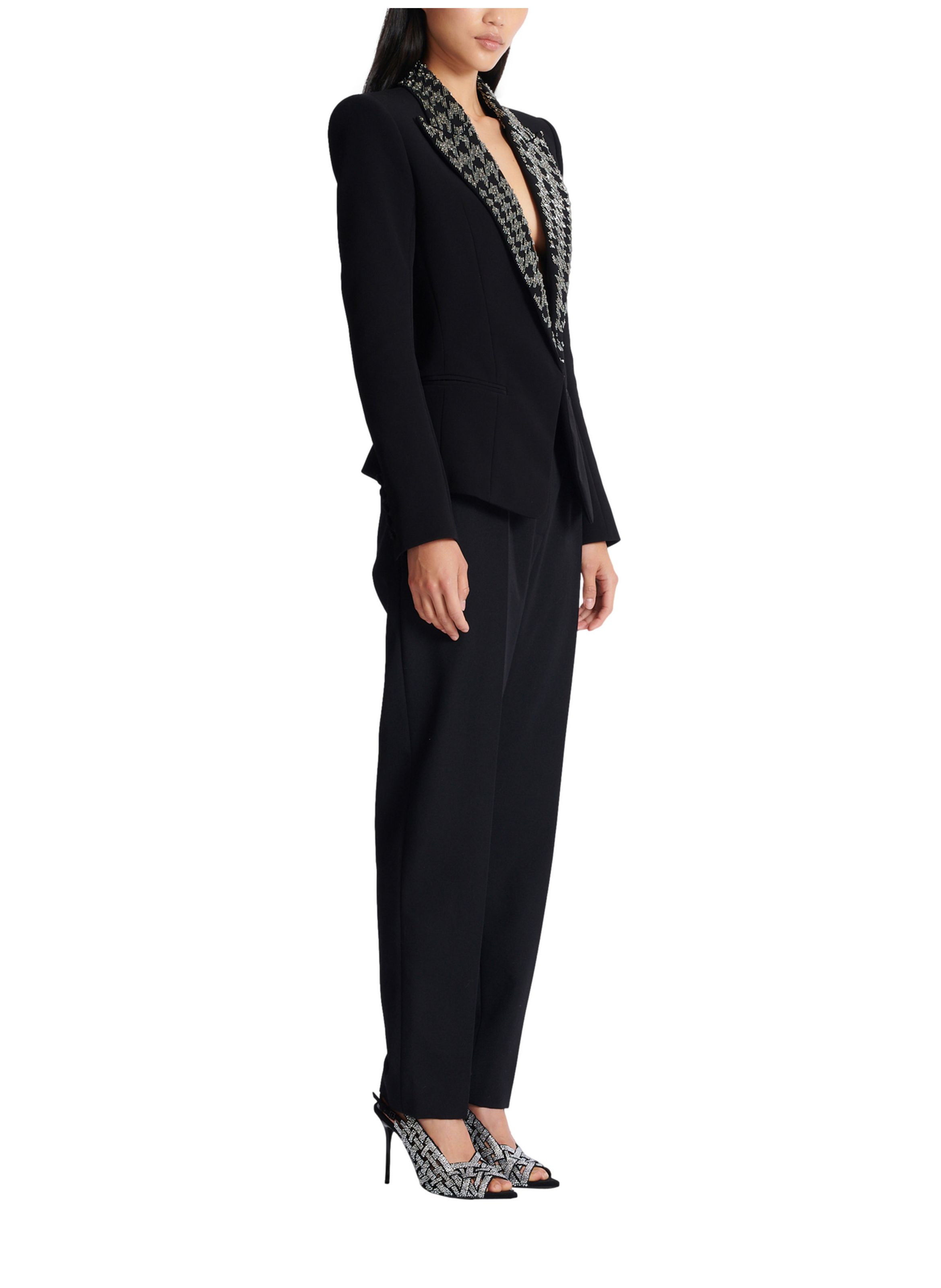 Veste 6 boutons brodée BALMAIN Noir