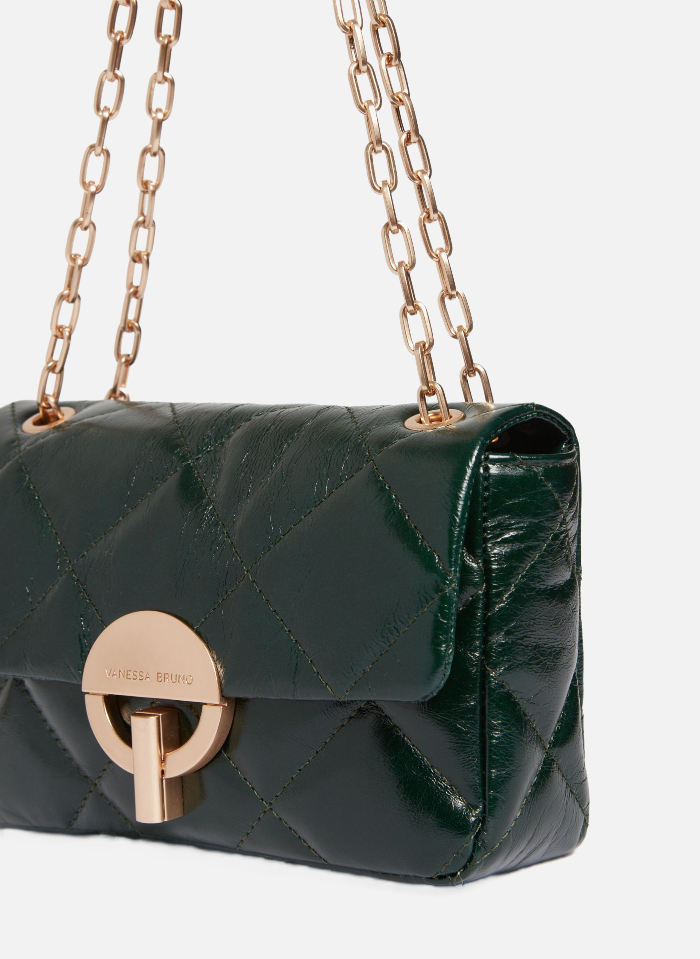 Moyen sac moon en cuir VANESSA BRUNO Vert