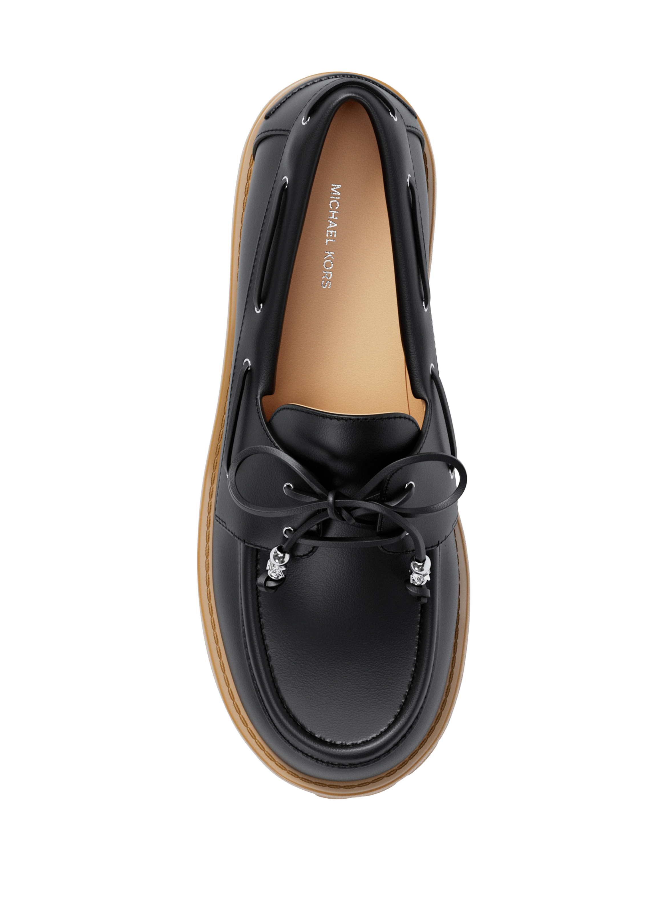 Mocassins crantés en cuir mélangé MICHAEL KORS Noir