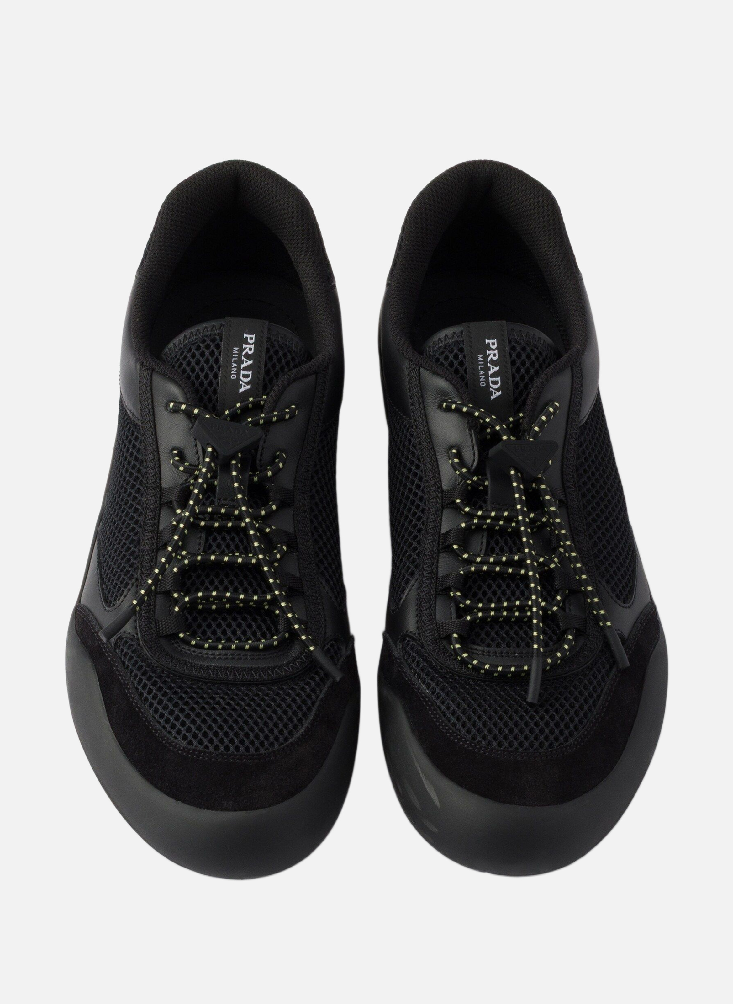 Baskets speedrock en mesh PRADA Noir