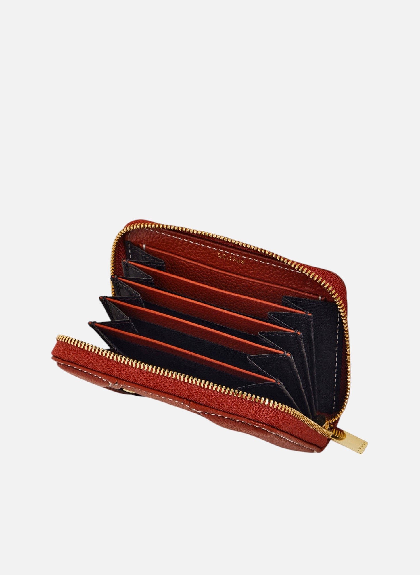Porte cartes zippé ella en cuir grainé LE TANNEUR Marron