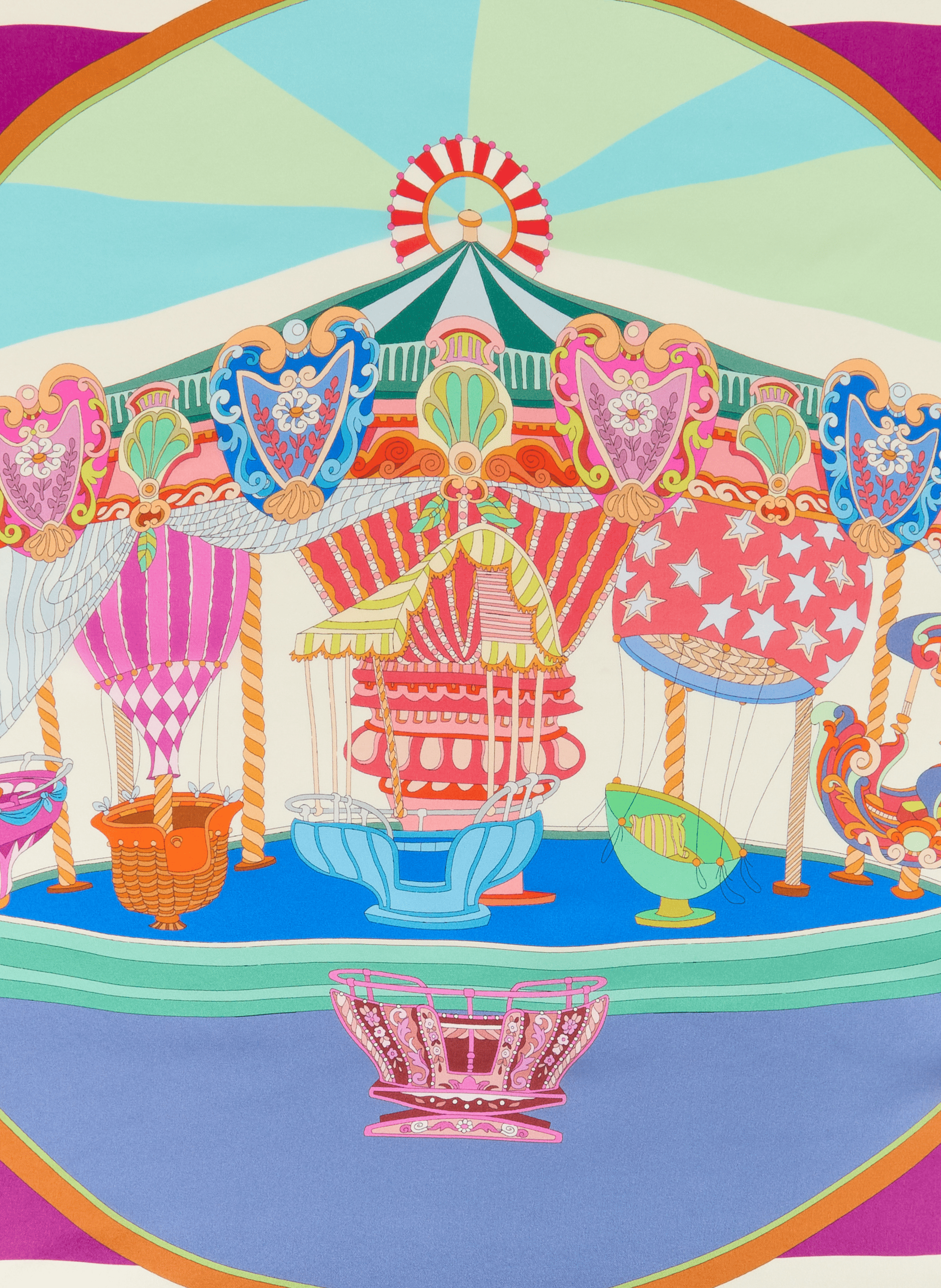 Printed silk scarf AU PRINTEMPS PARIS Multicolour