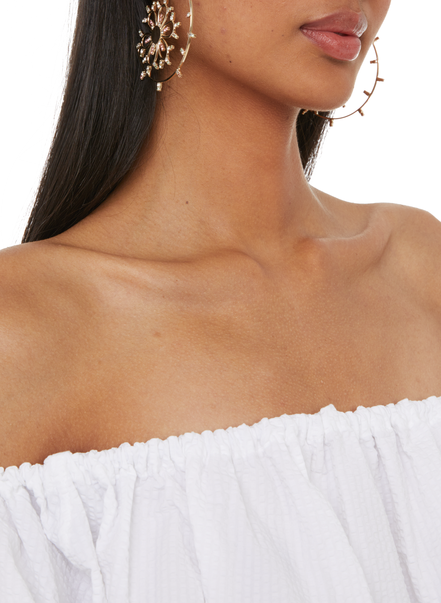 Cotton puff sleeve top MARQUES ALMEIDA White