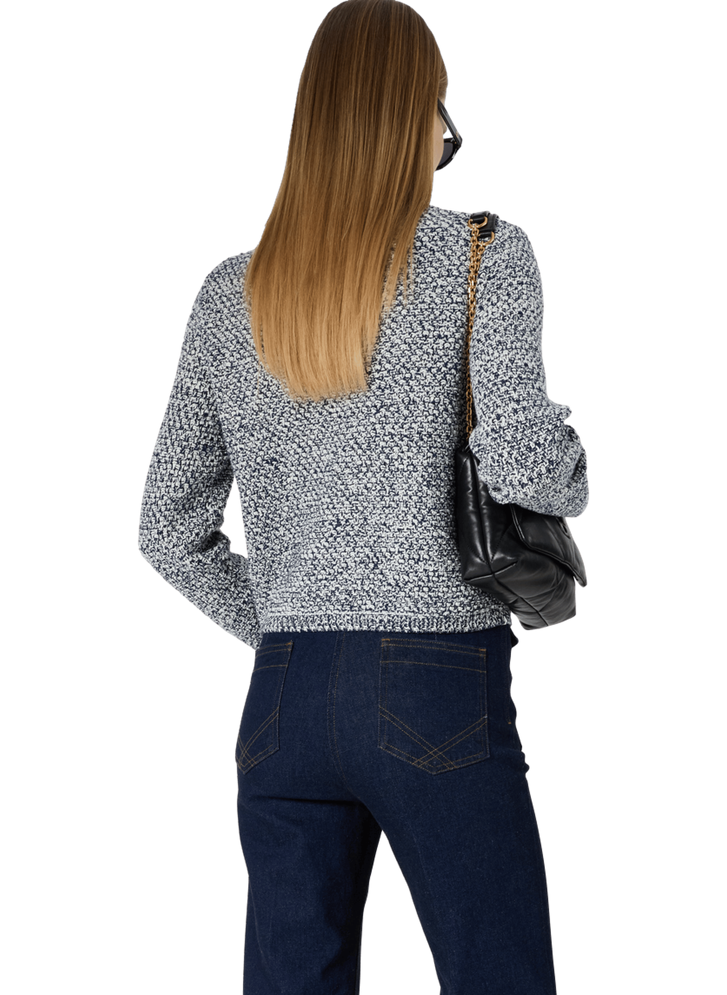 Gilet chiné à boutons dorés - leora GERARD DAREL Bleu