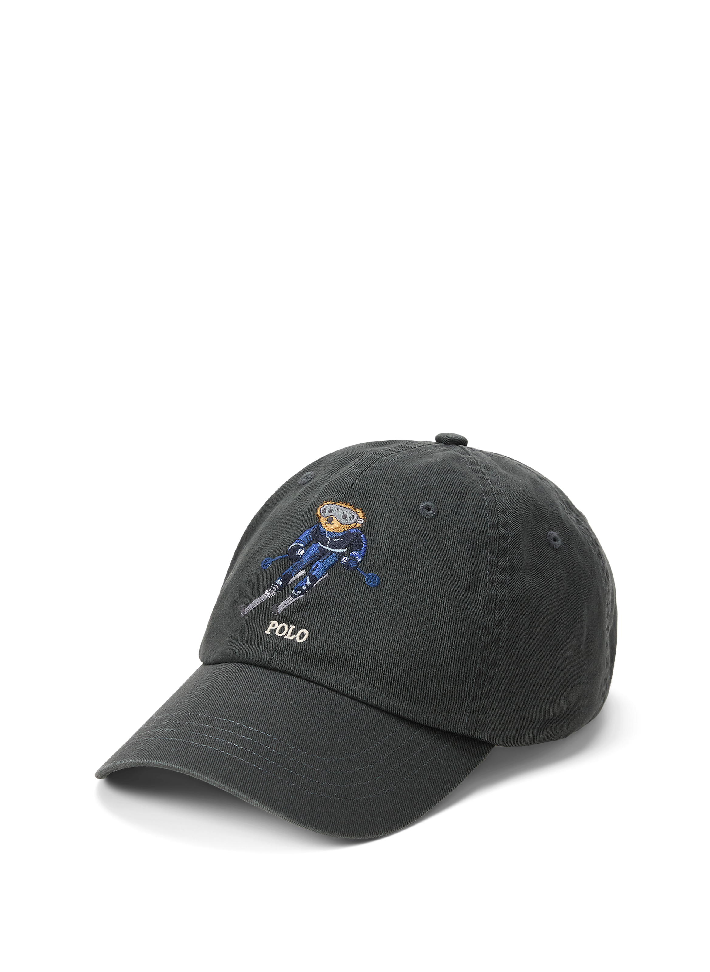 Casquette brodée Polo Bear en coton POLO RALPH LAUREN Gris