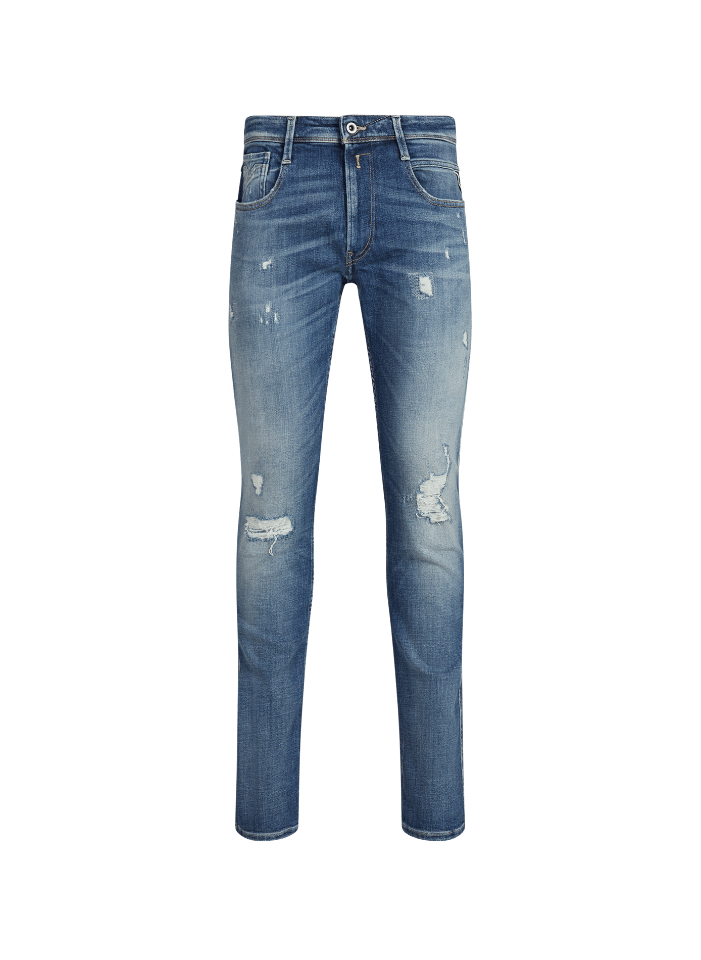 Jean déchiré en coton mélangé REPLAY Bleu