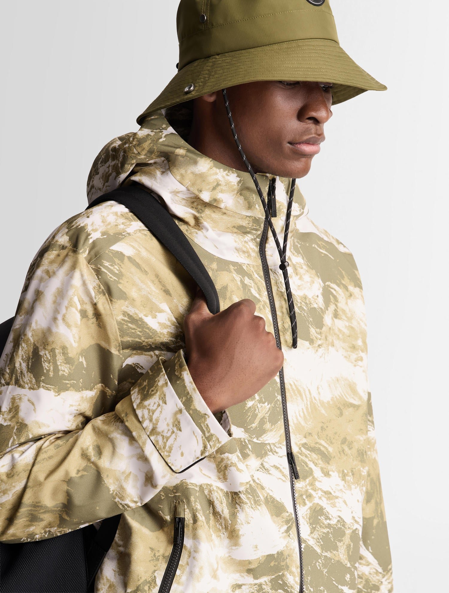 Veste ilanox mountn col capuche coupe regular FUSALP Kaki