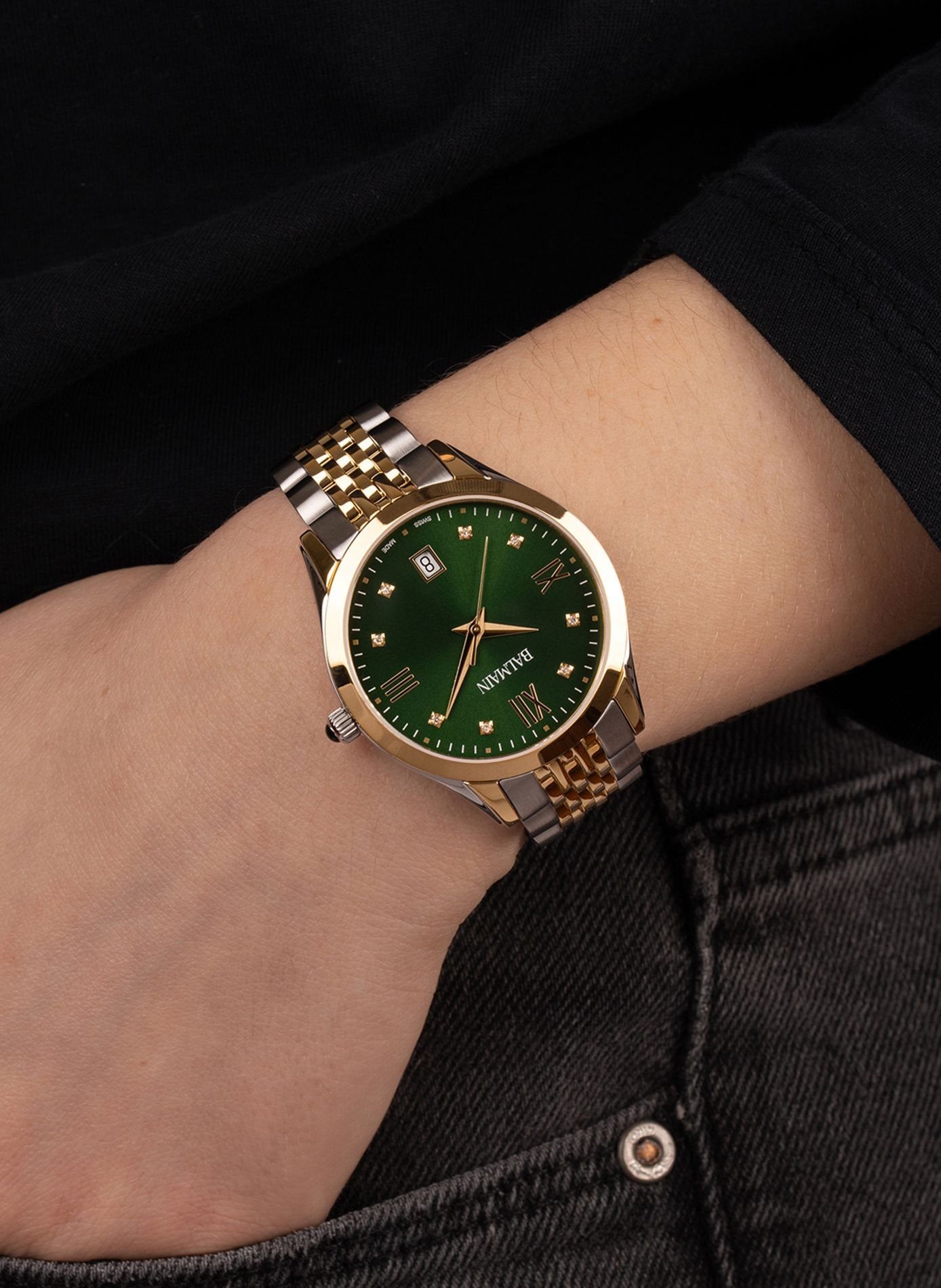 Montre analogique Quartz Classic R en acier inoxydable BALMAIN WATCHES Doré