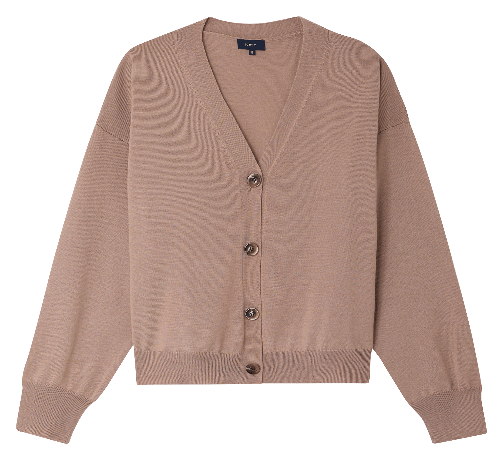 Cardigan à col v en laine idem SOEUR Rose