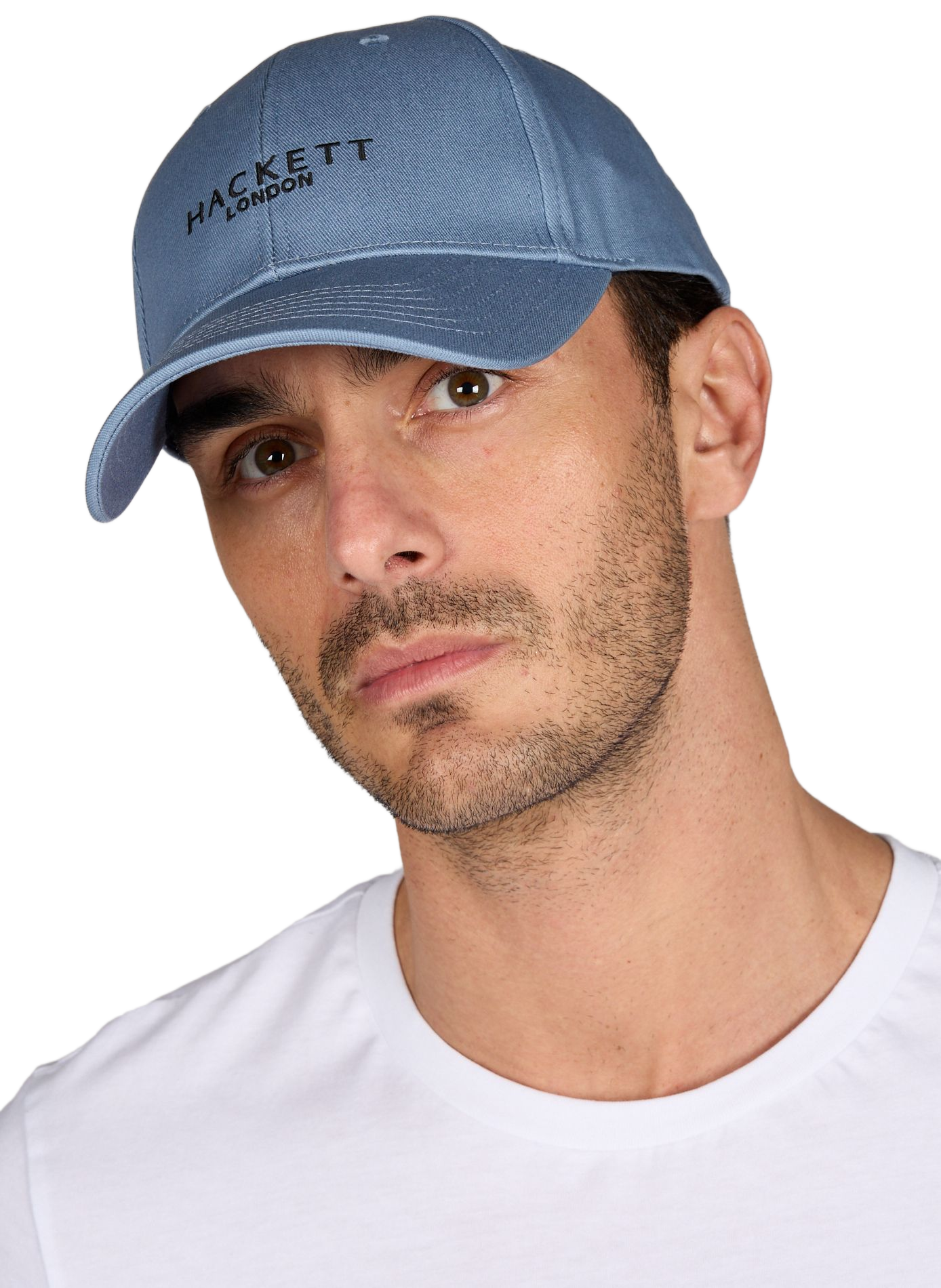 Casquette broderie marque en coton HACKETT Bleu