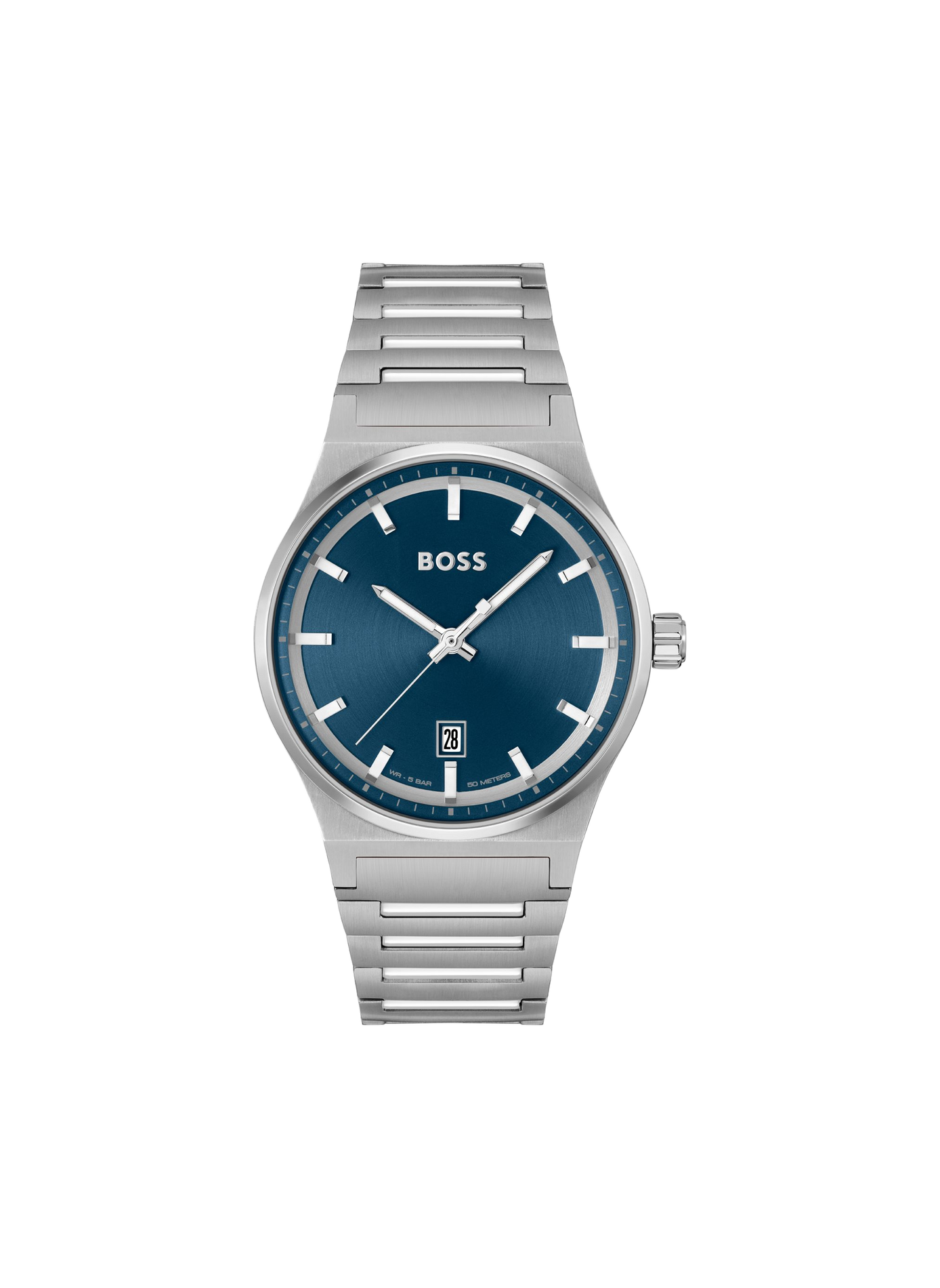 Montre quartz Candor en acier inoxydable BOSS MONTRES Bleu