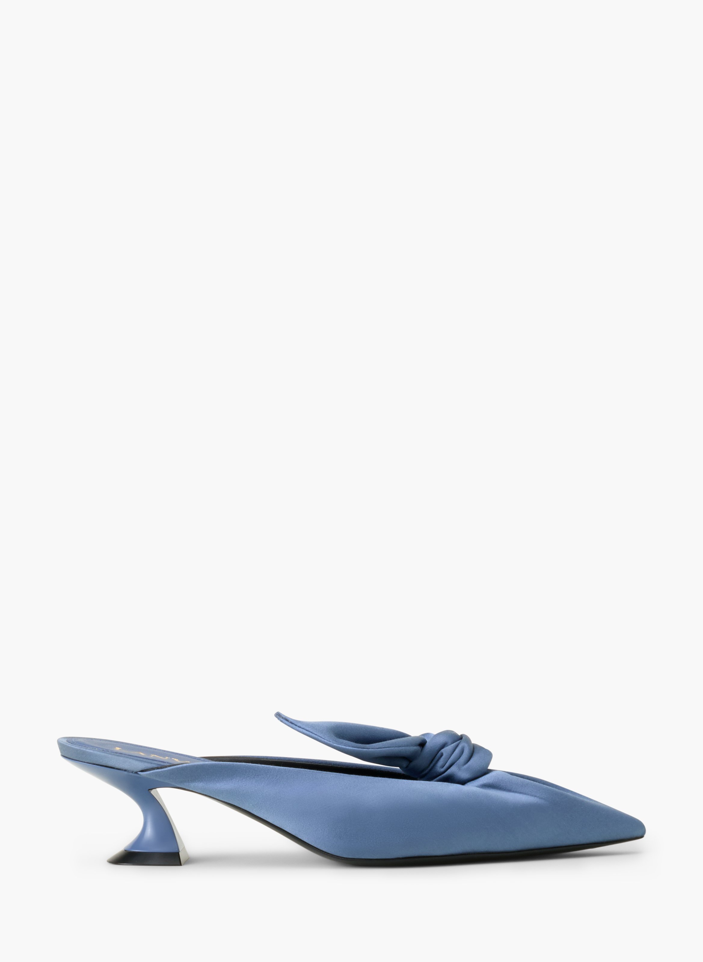 Mule à talon midnight step noeud en satin LANVIN Bleu