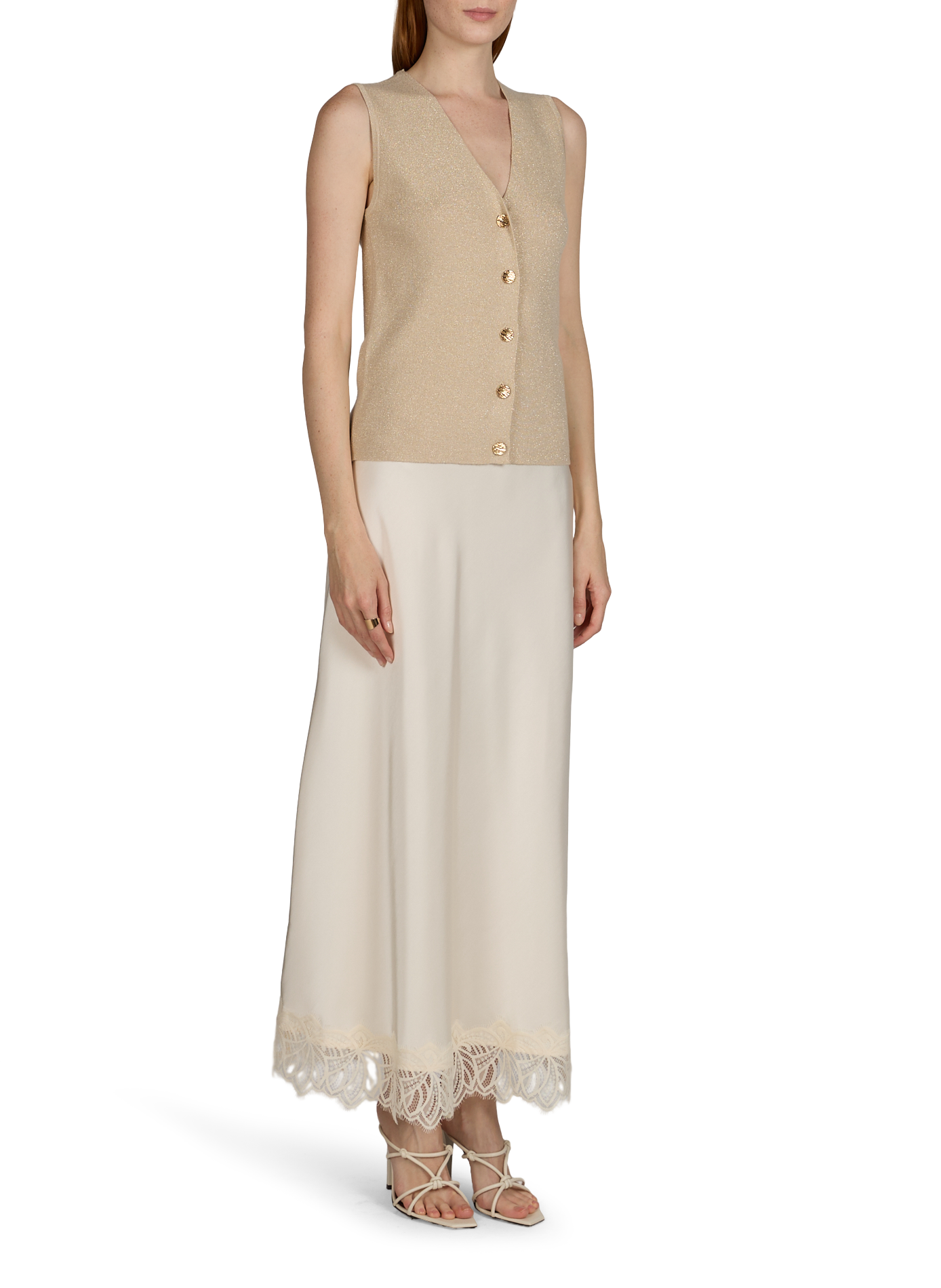 Sleeveless shiny vest VILA Red