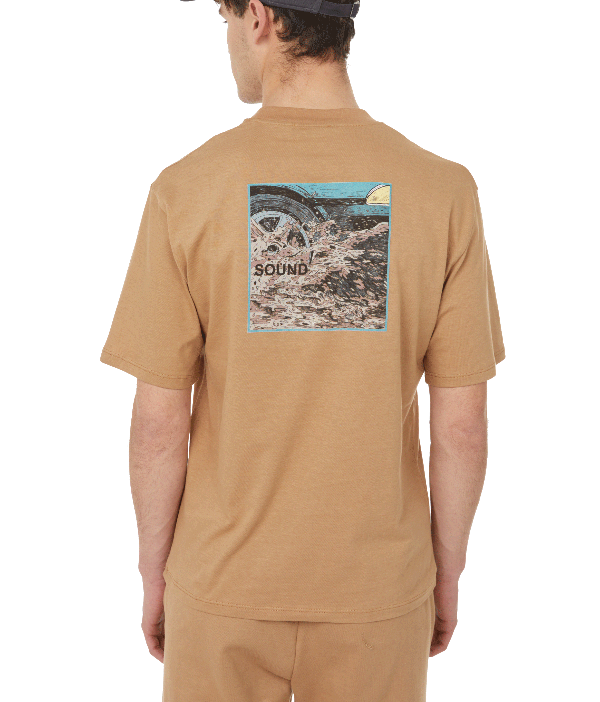 T-shirt en coton UNTIL THE NIGHT IS OVER Beige