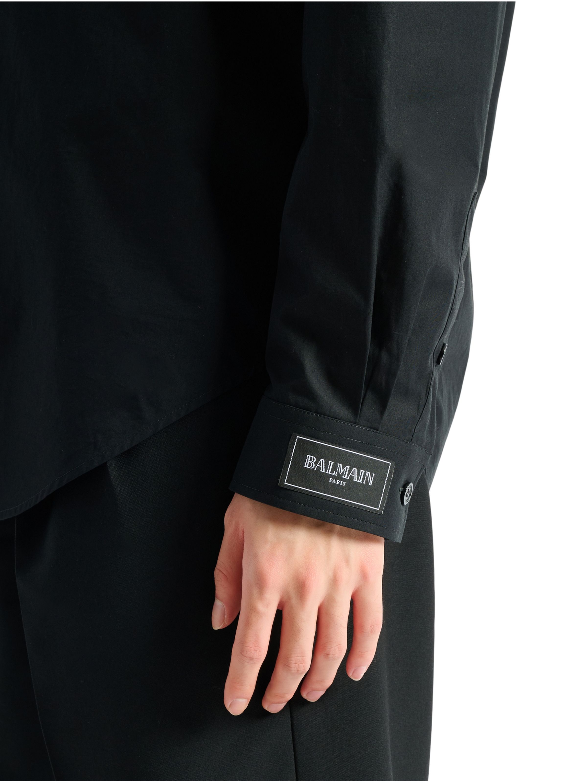 Chemise balmain paris en popeline de coton BALMAIN Noir