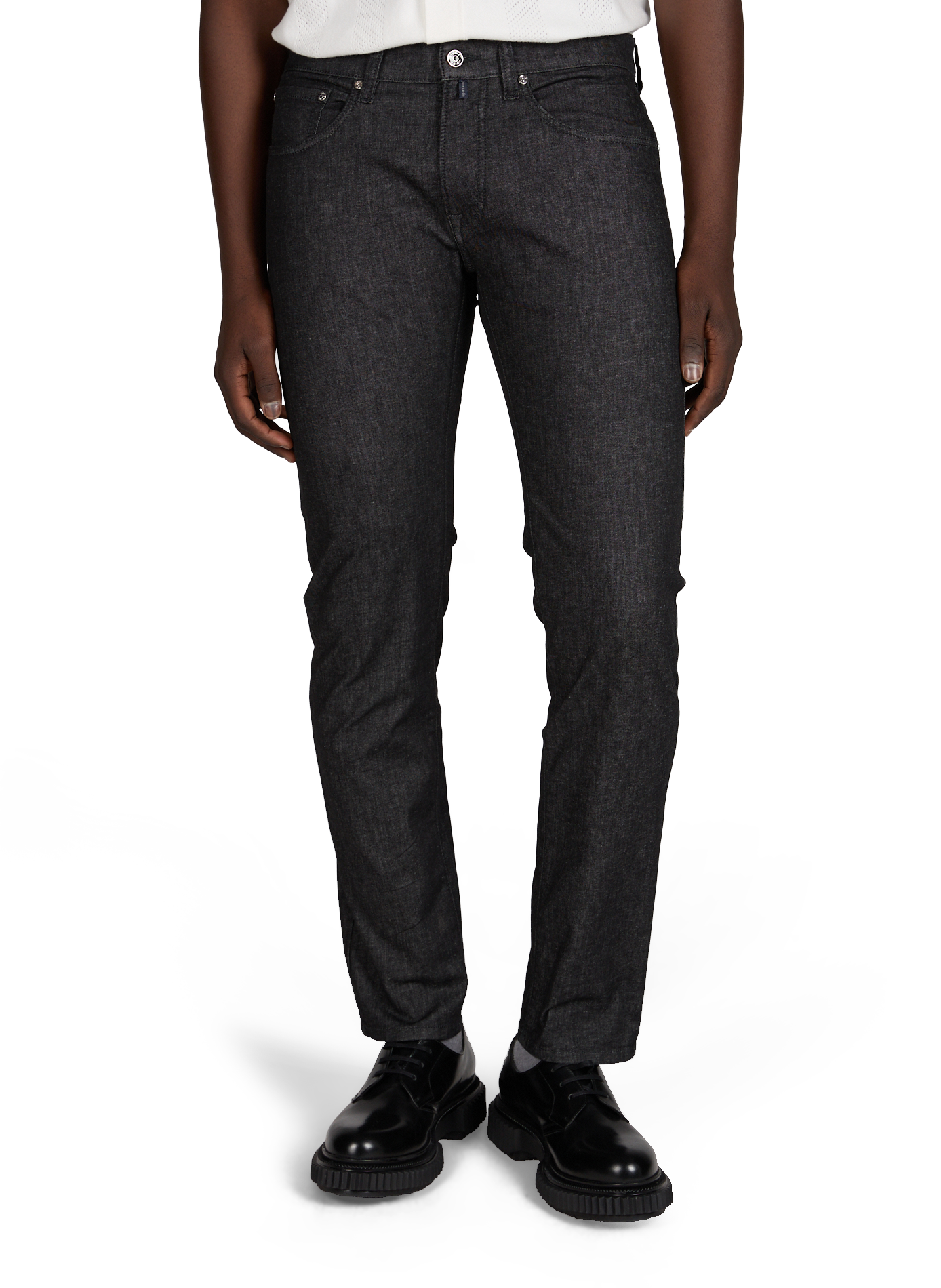 Jean coupe slim en coton mélangé PIERRE CARDIN Gris