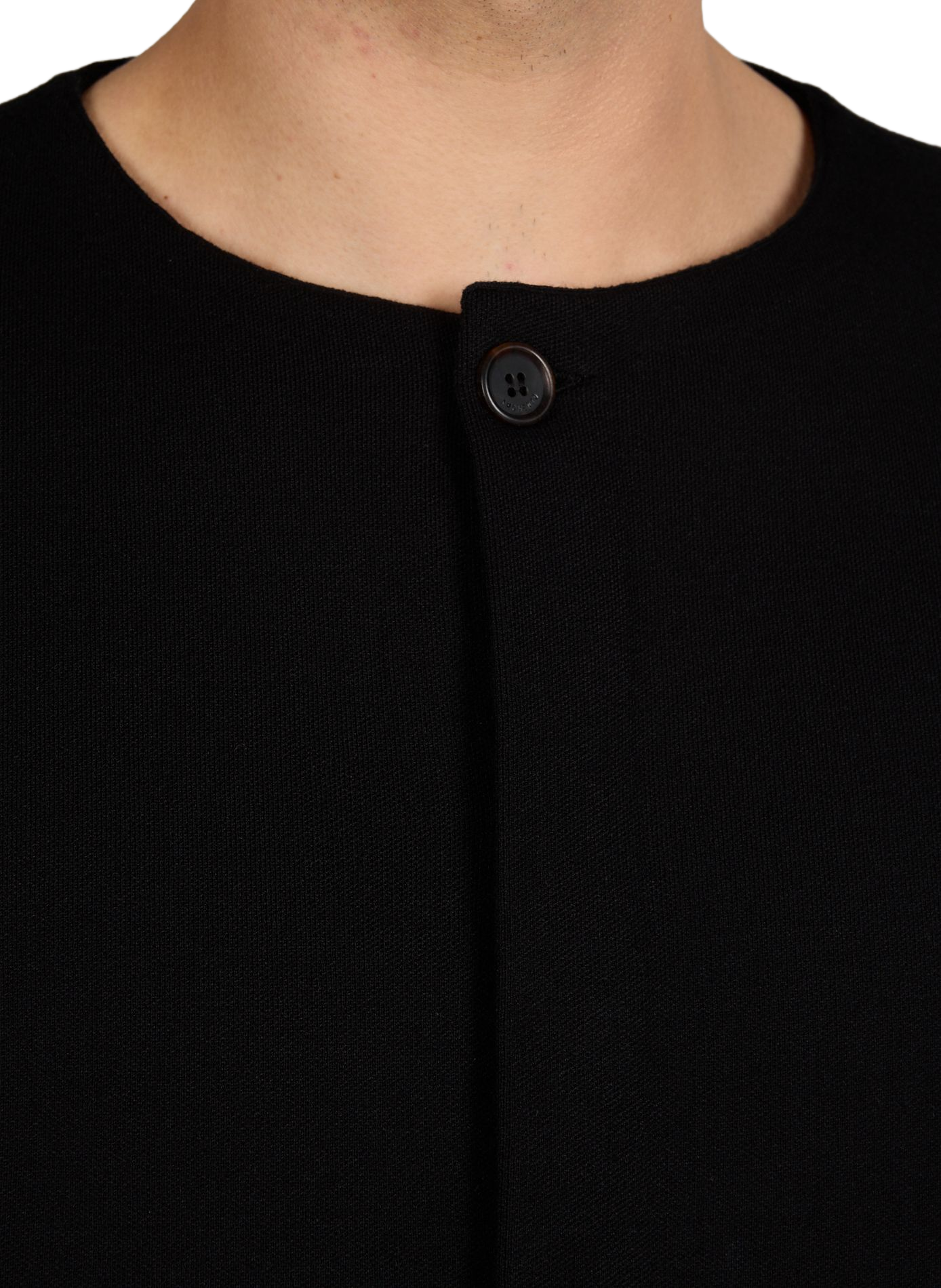 Plain round-neck cardigan AMOMENTO Black