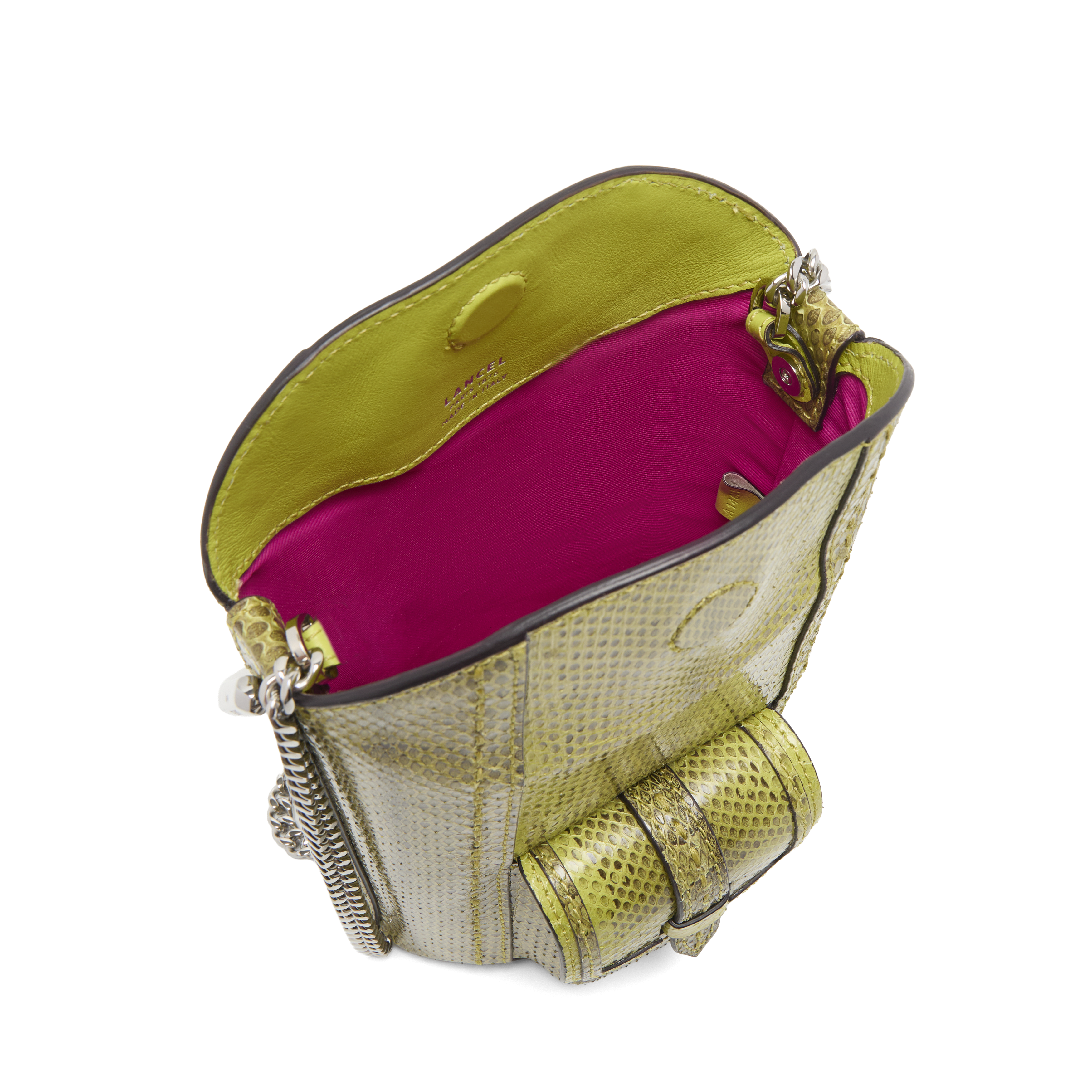 Sac seau premier flirt de lancel en ayers & cuir de vachette lisse LANCEL Vert