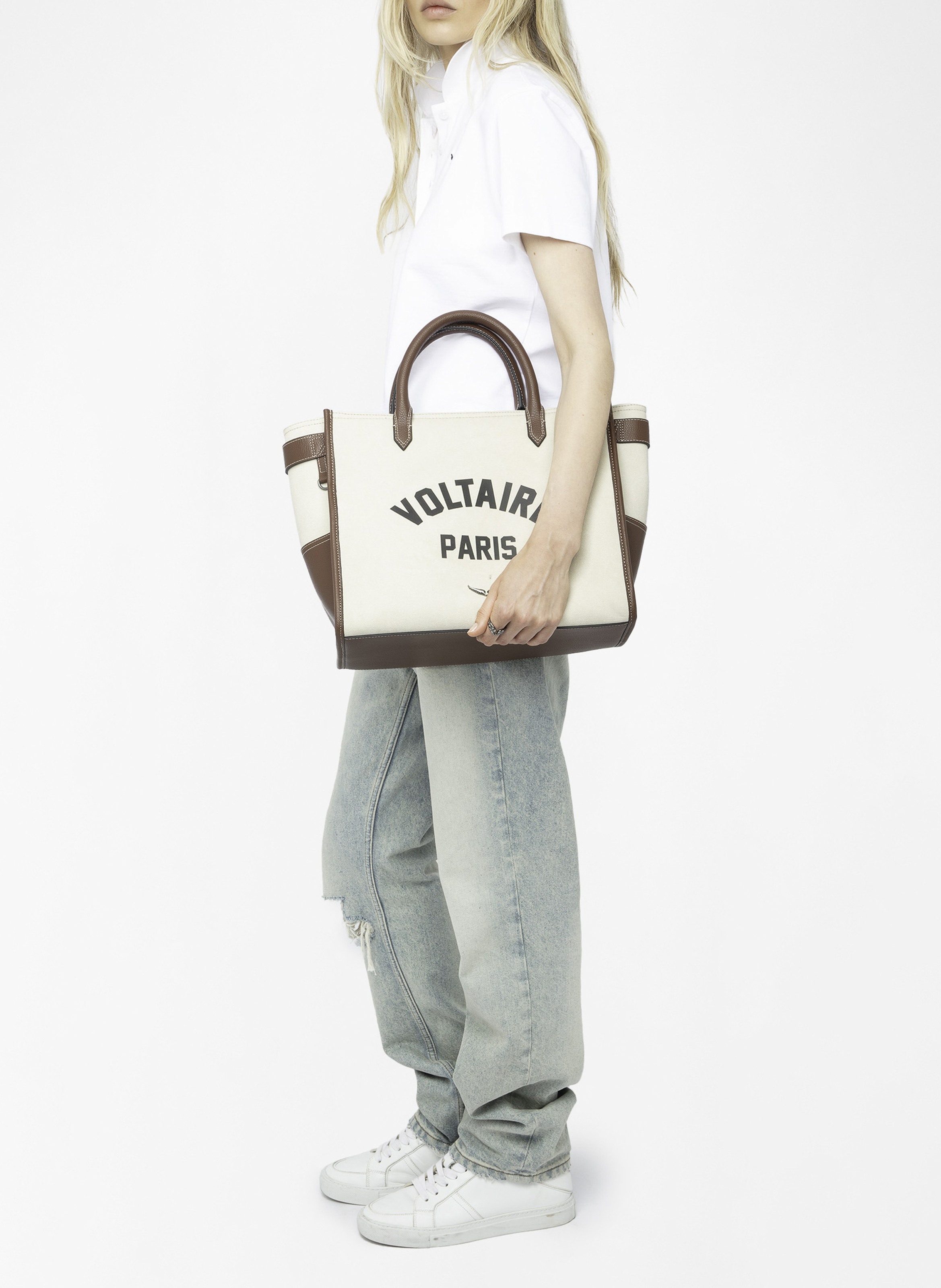 Kurzes Baumwollpolo Mirta ZADIG&VOLTAIRE Weiss