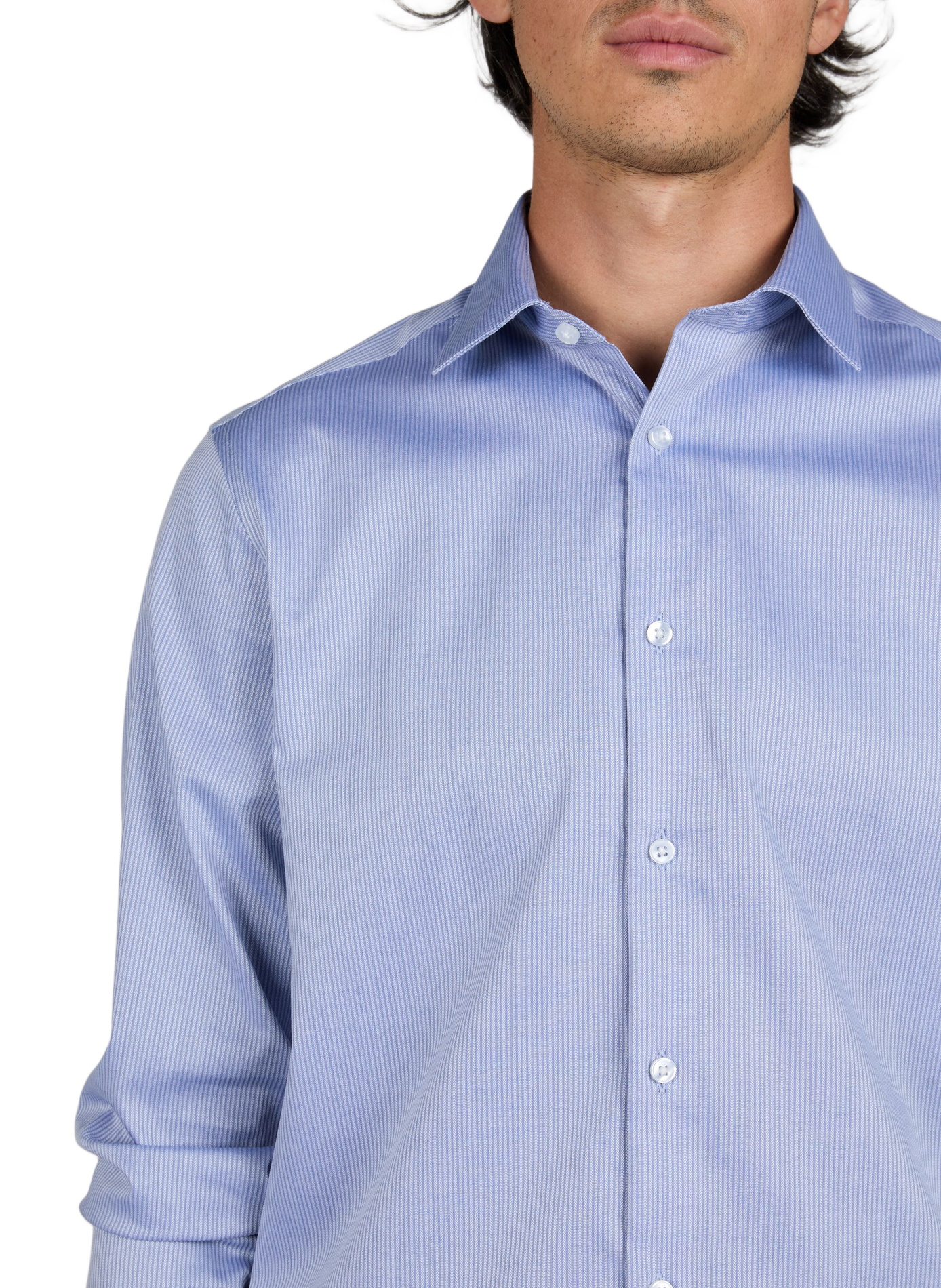 Striped shirt in blended cotton CALVIN KLEIN Blue