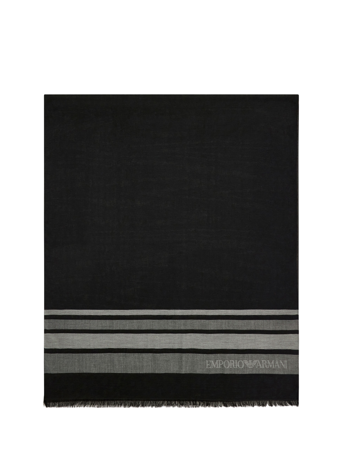 Schal mit Muster und Fransen EMPORIO ARMANI Mehrfarbig