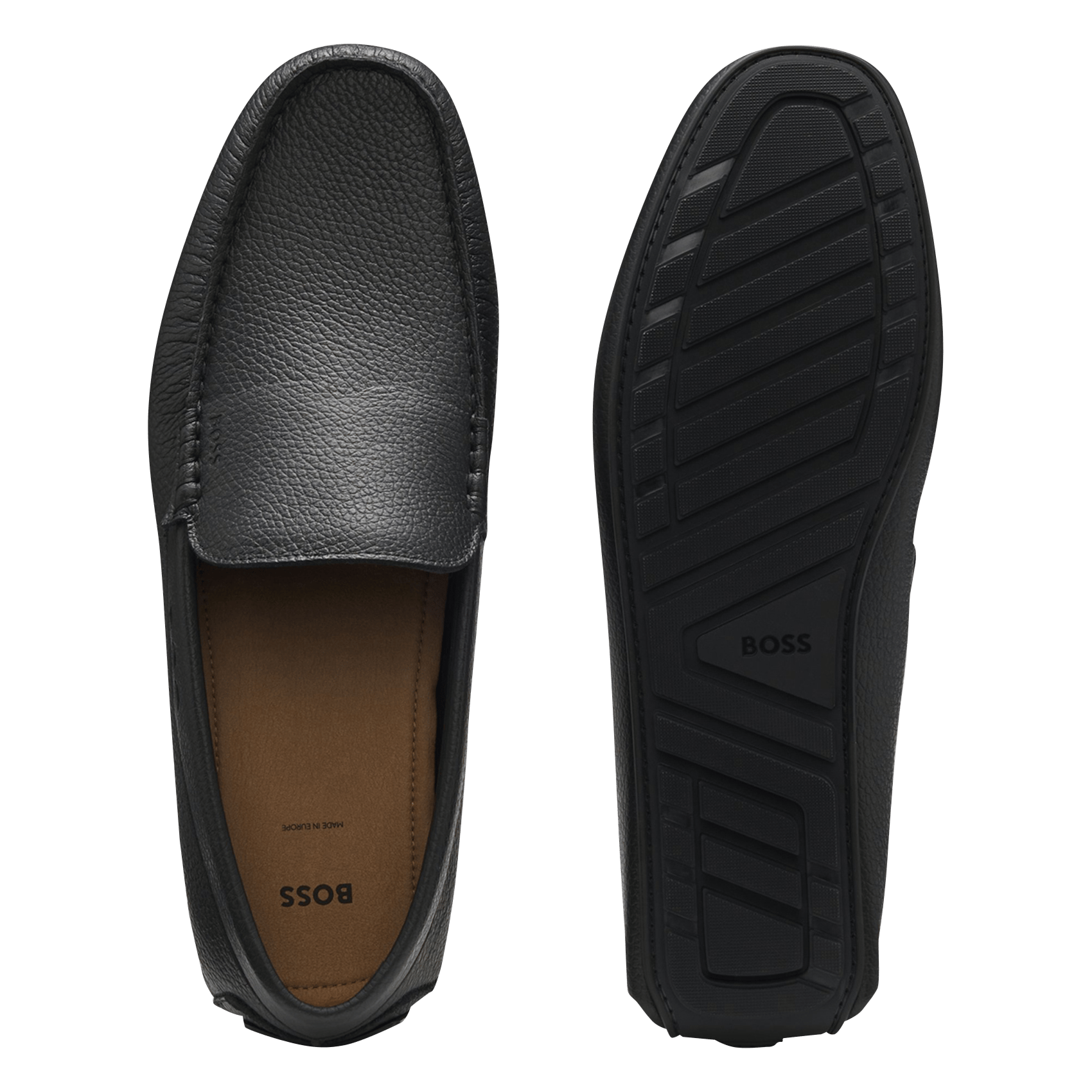 Mocassins en cuir BOSS Noir