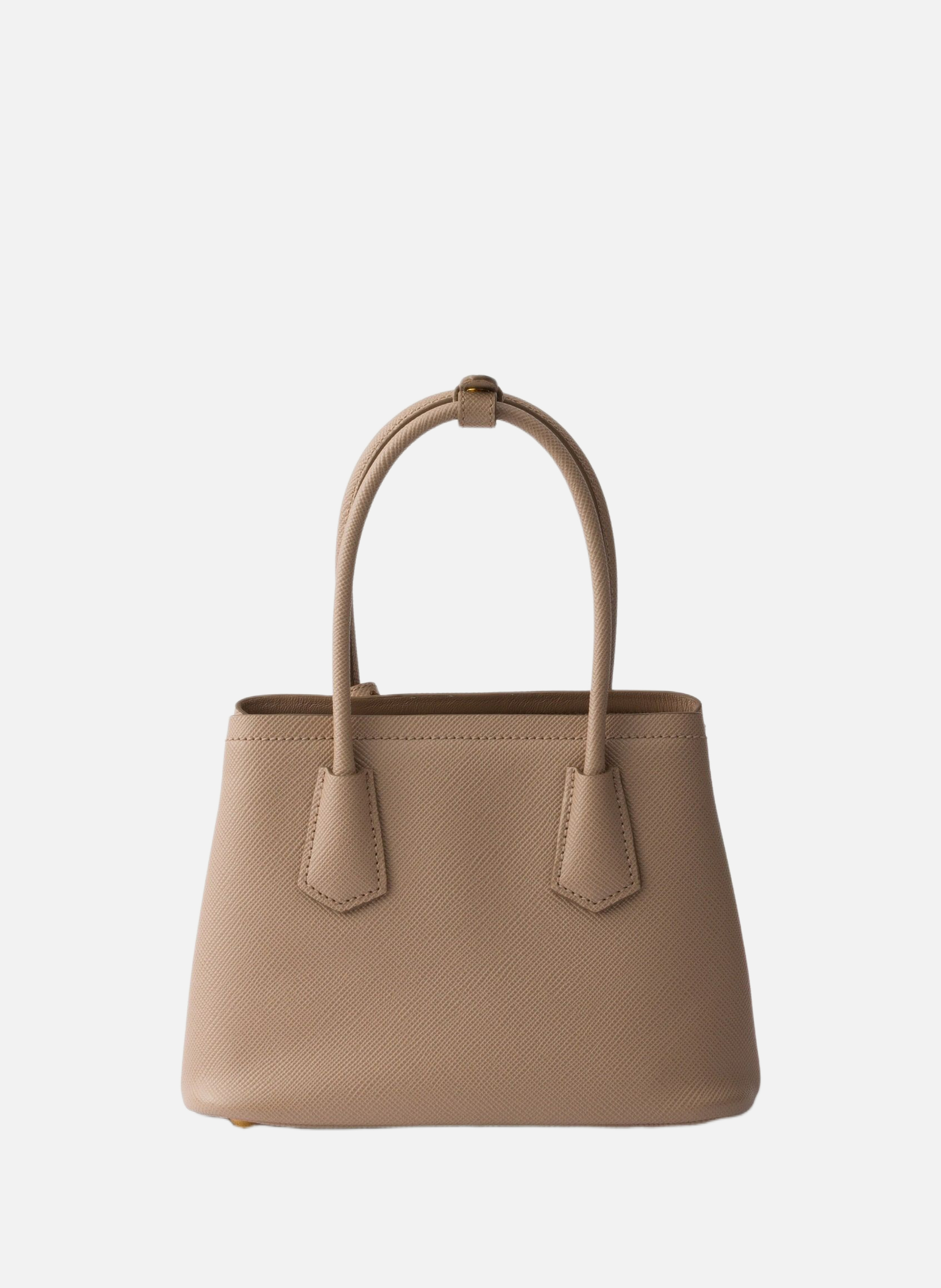 Mini sac prada double en cuir saffiano PRADA Rose