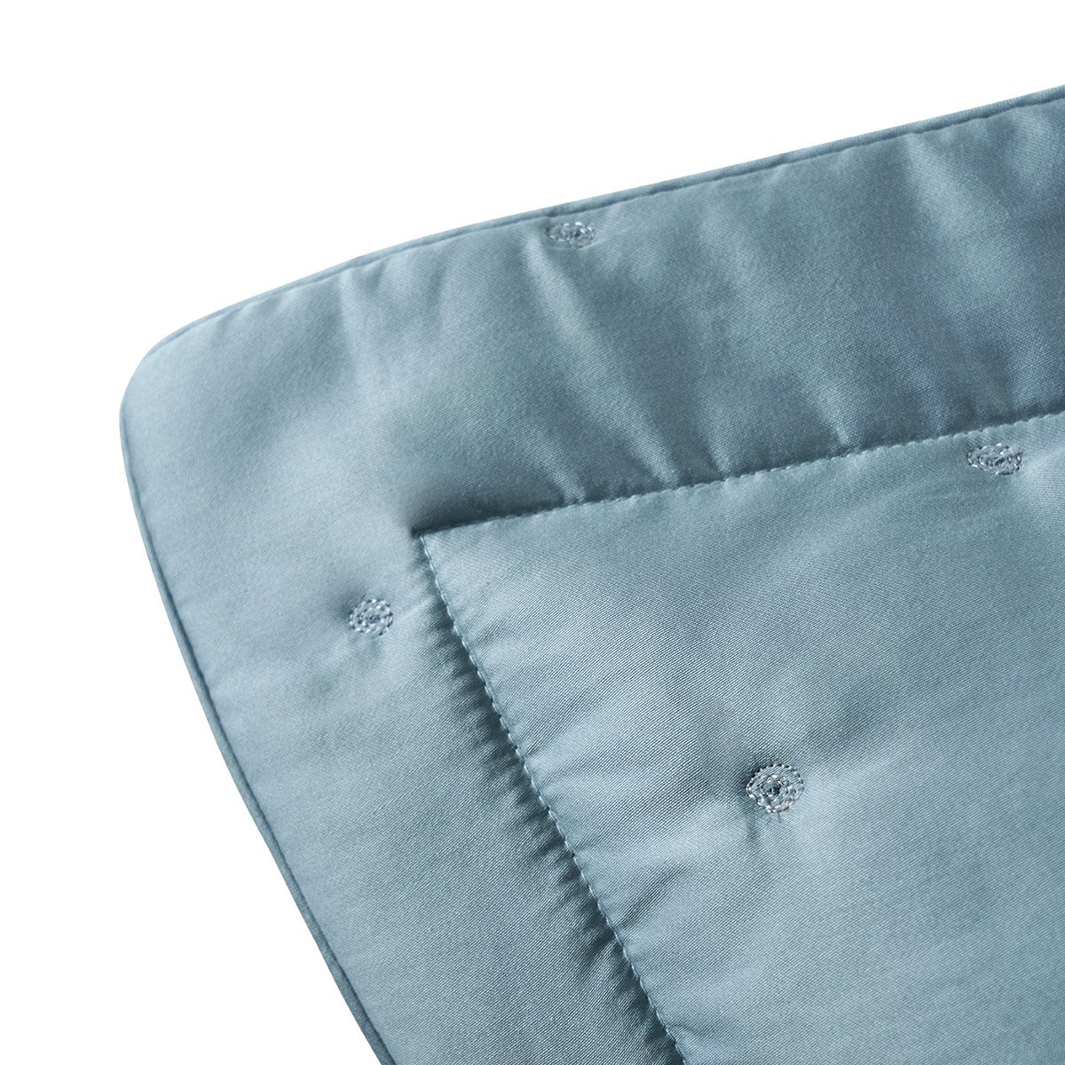 Cache oreiller en satin, triomphe | Bleu YVES DELORME Maison