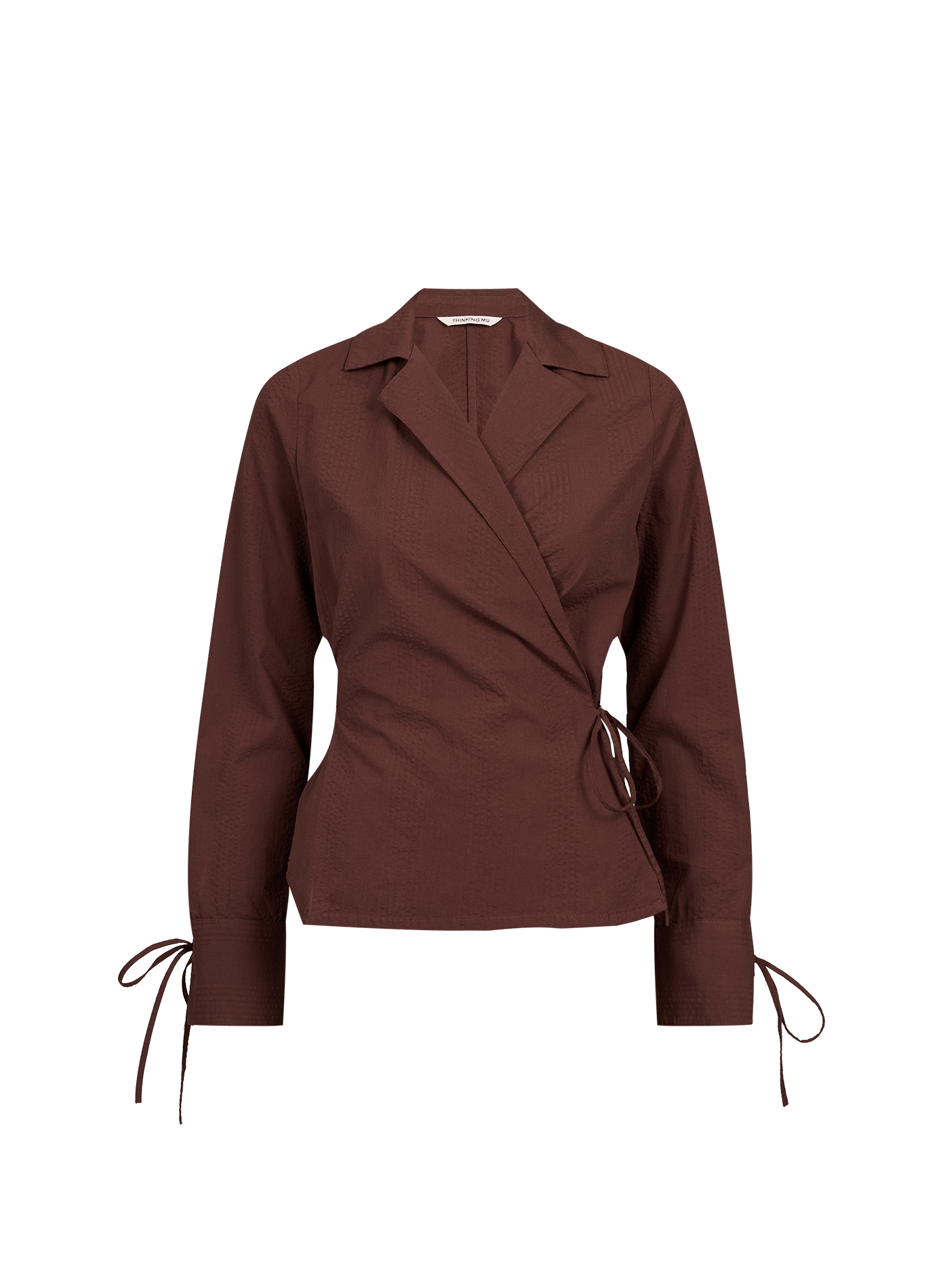 Top Lenie oversized in katoen THINKING MU Rood
