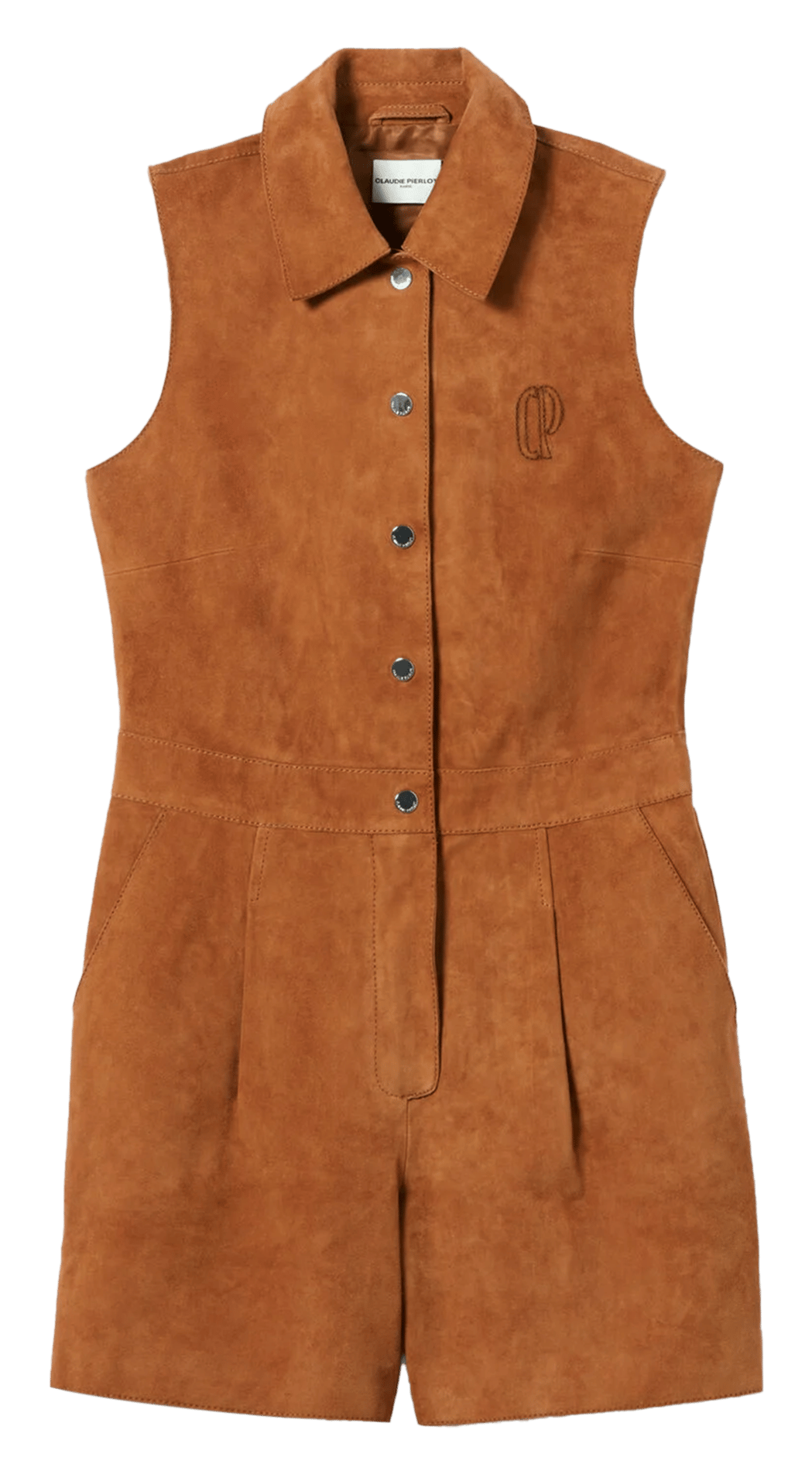 Combi-short en cuir velours CLAUDIE PIERLOT Beige
