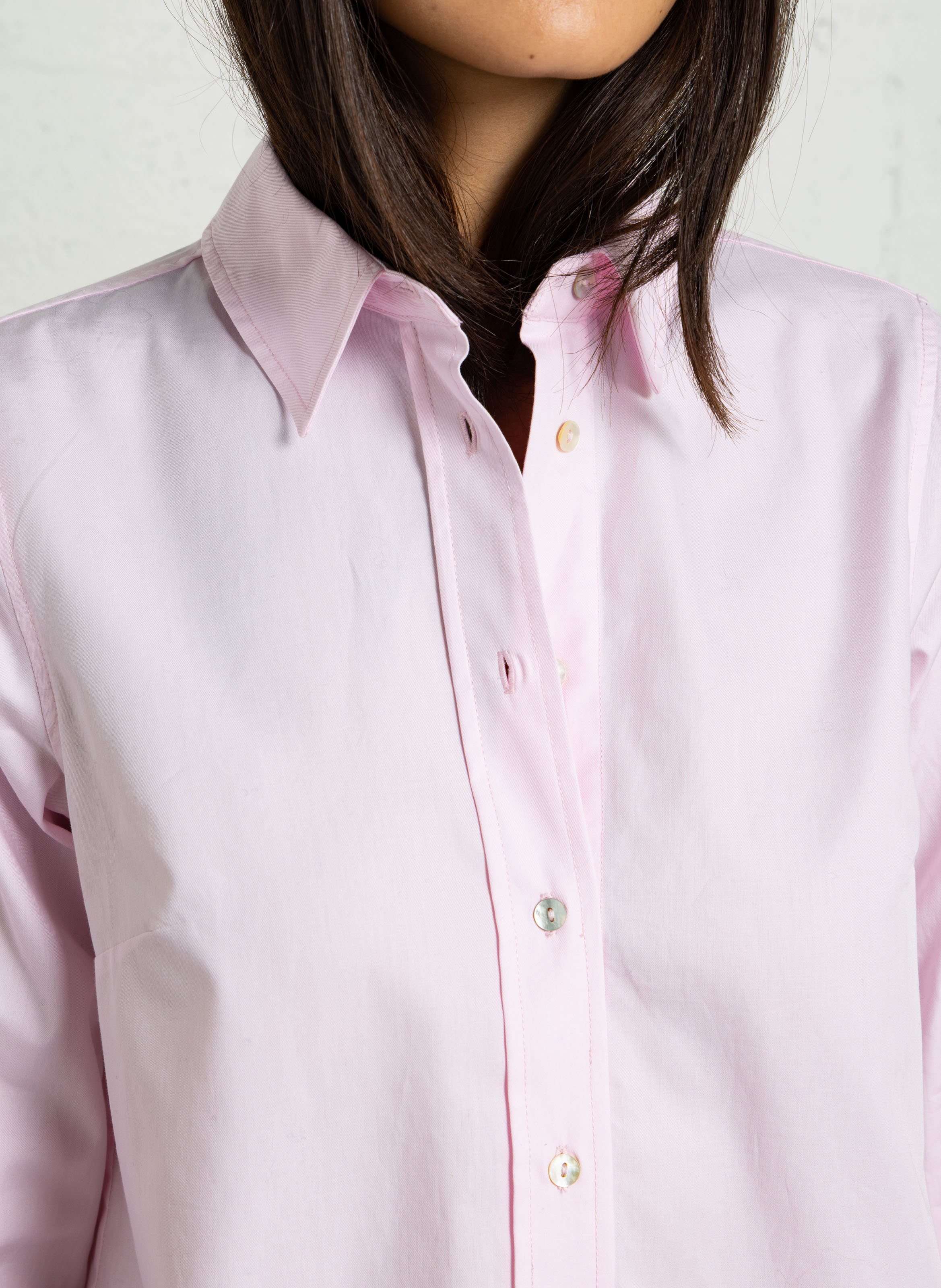 Chemise droite col classique en coton maria MAISON 123 Rose