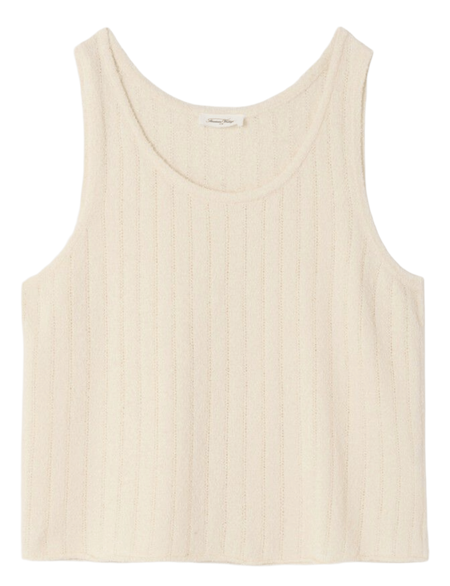 Débardeur droit en maille fantaisie nagoo AMERICAN VINTAGE Blanc