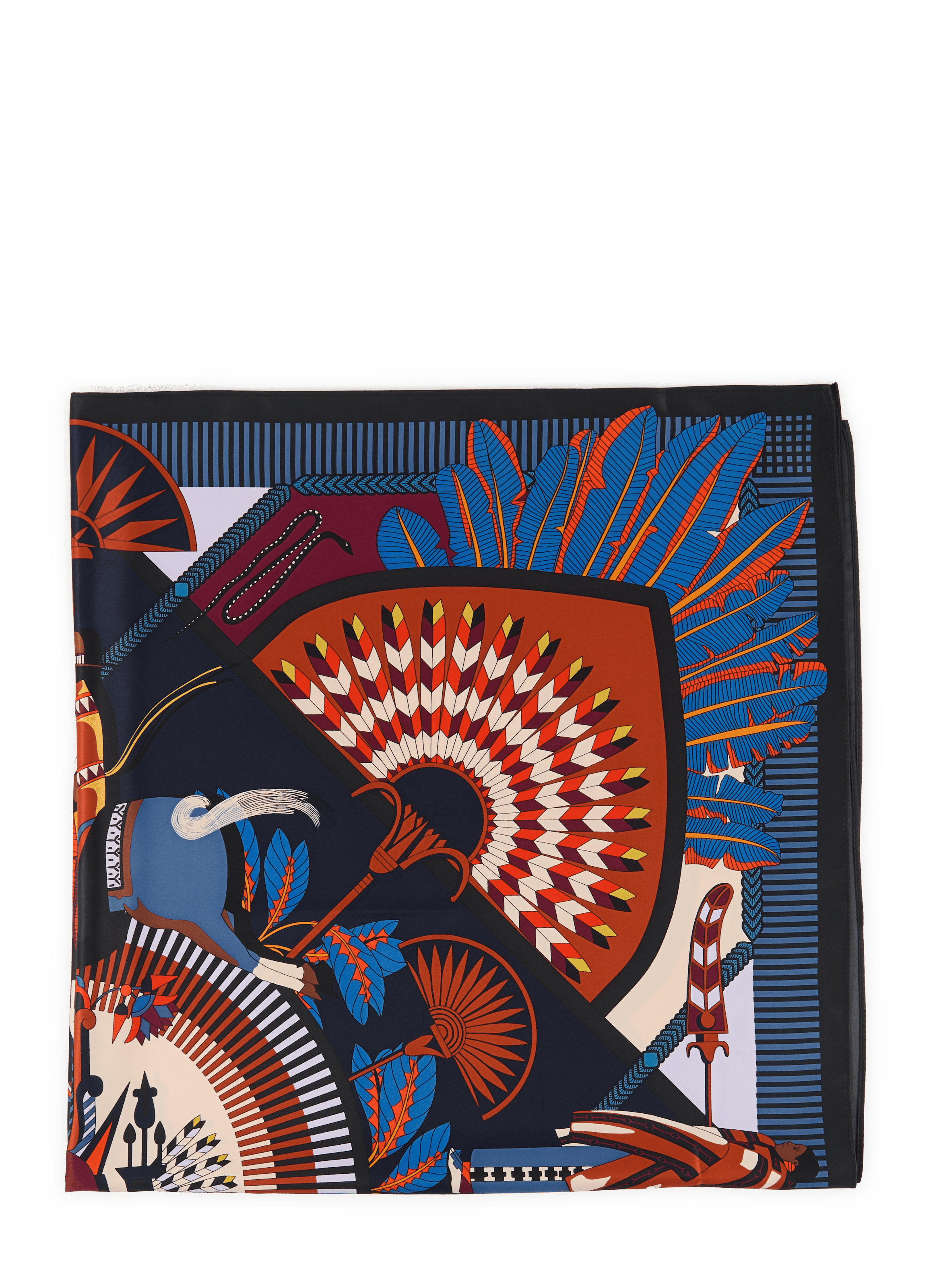 Foulard imprimé Machu Pichu  WILD Bleu