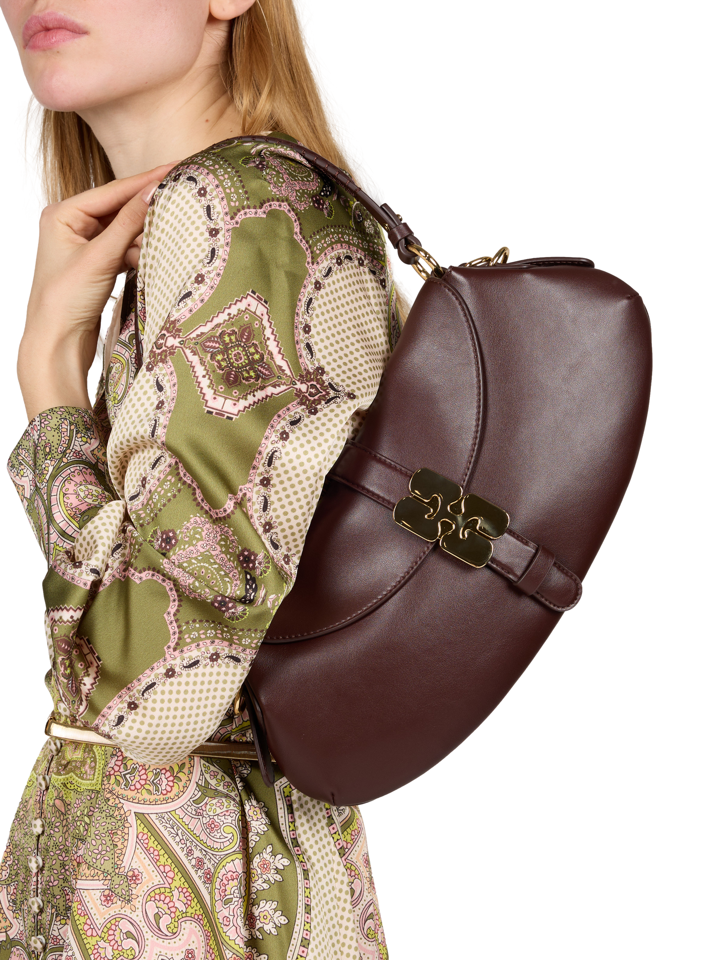 Shoulder bag GANNI Brown