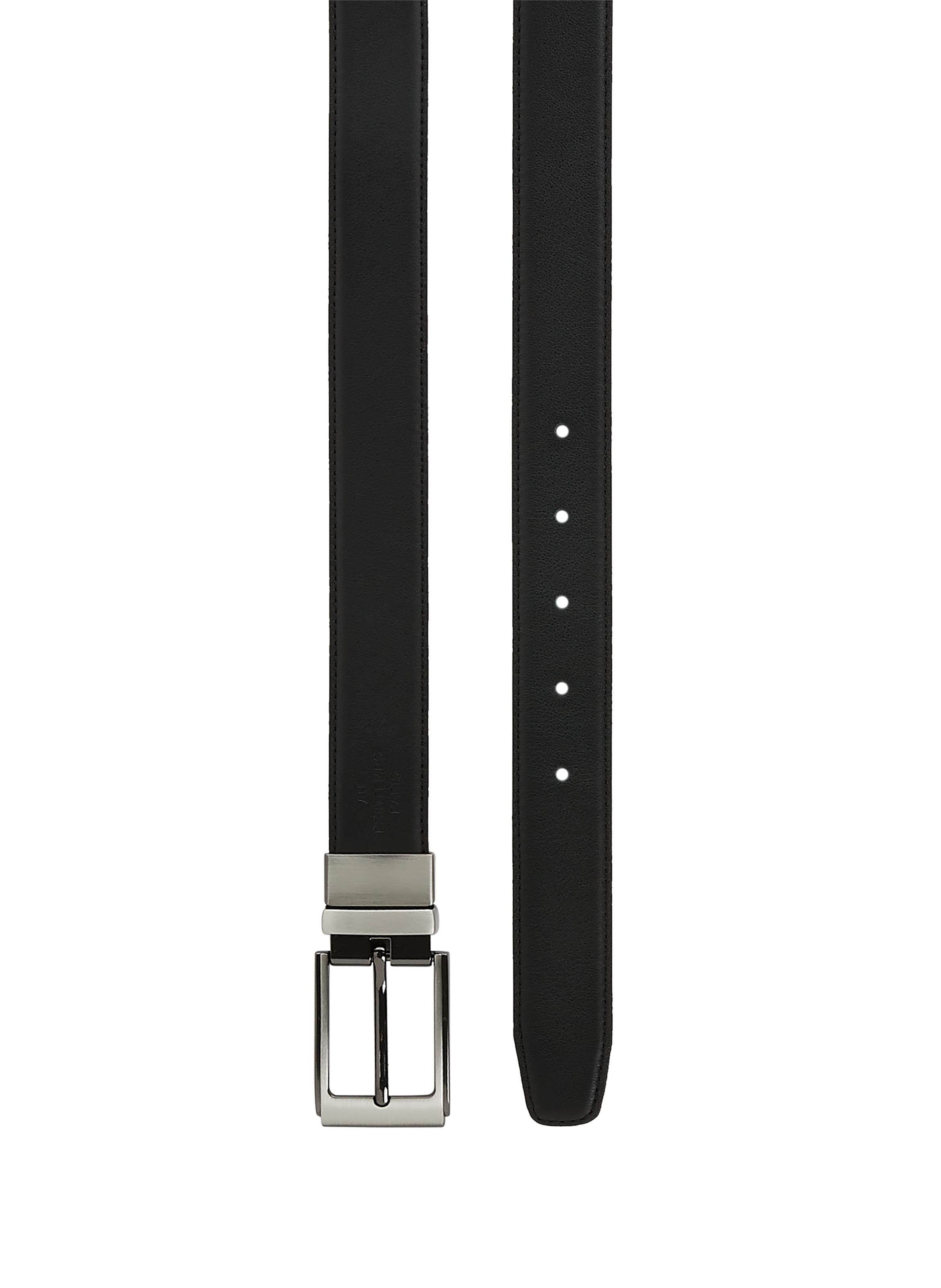 Reversible leather belt AU PRINTEMPS PARIS Blue