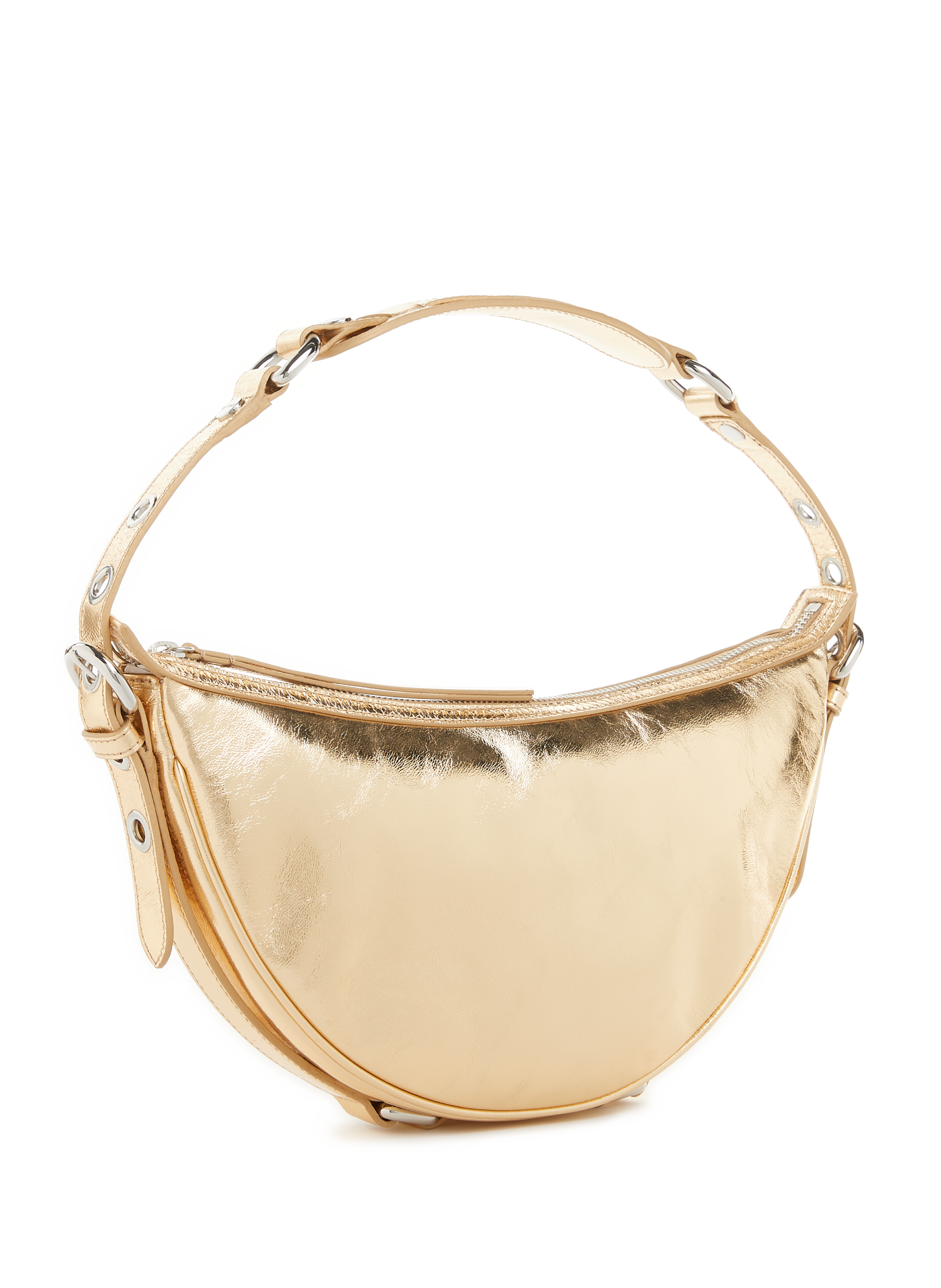 Sac porté épaule Gib en cuir métallisé BY FAR Doré