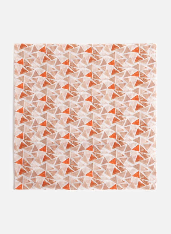 Foulard à motif géométrique en coton Orange by SAISON 1865 SAISON 1865 Foulard à motif géométrique en coton Orange